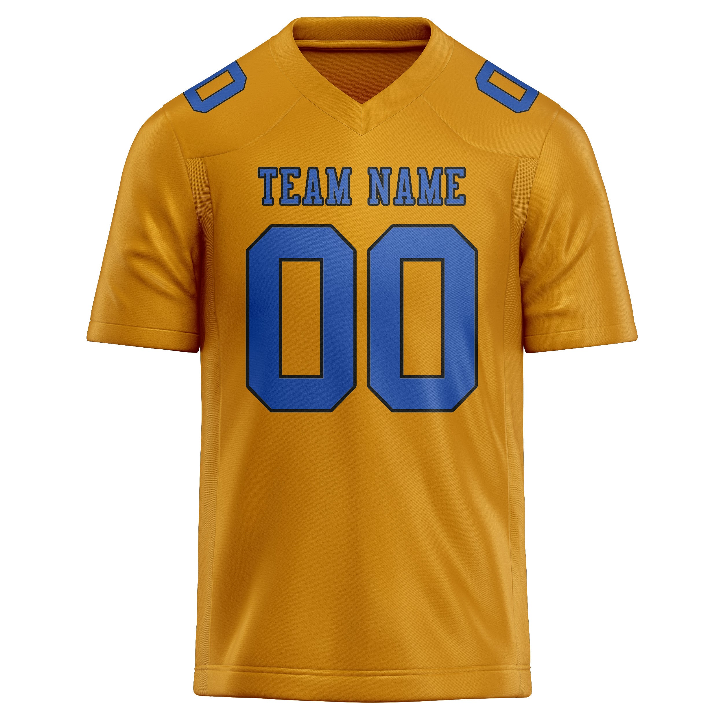 Custom Yellow Sky Blue Football Jersey