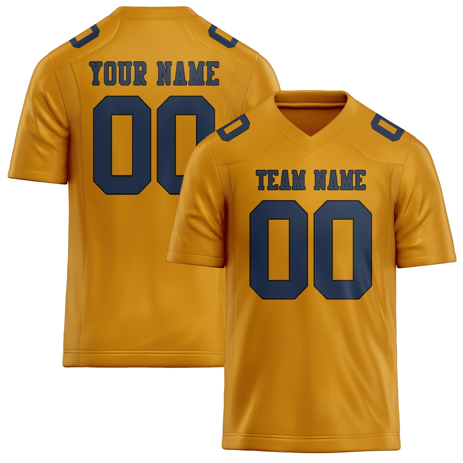 Custom Yellow Blue Football Jersey