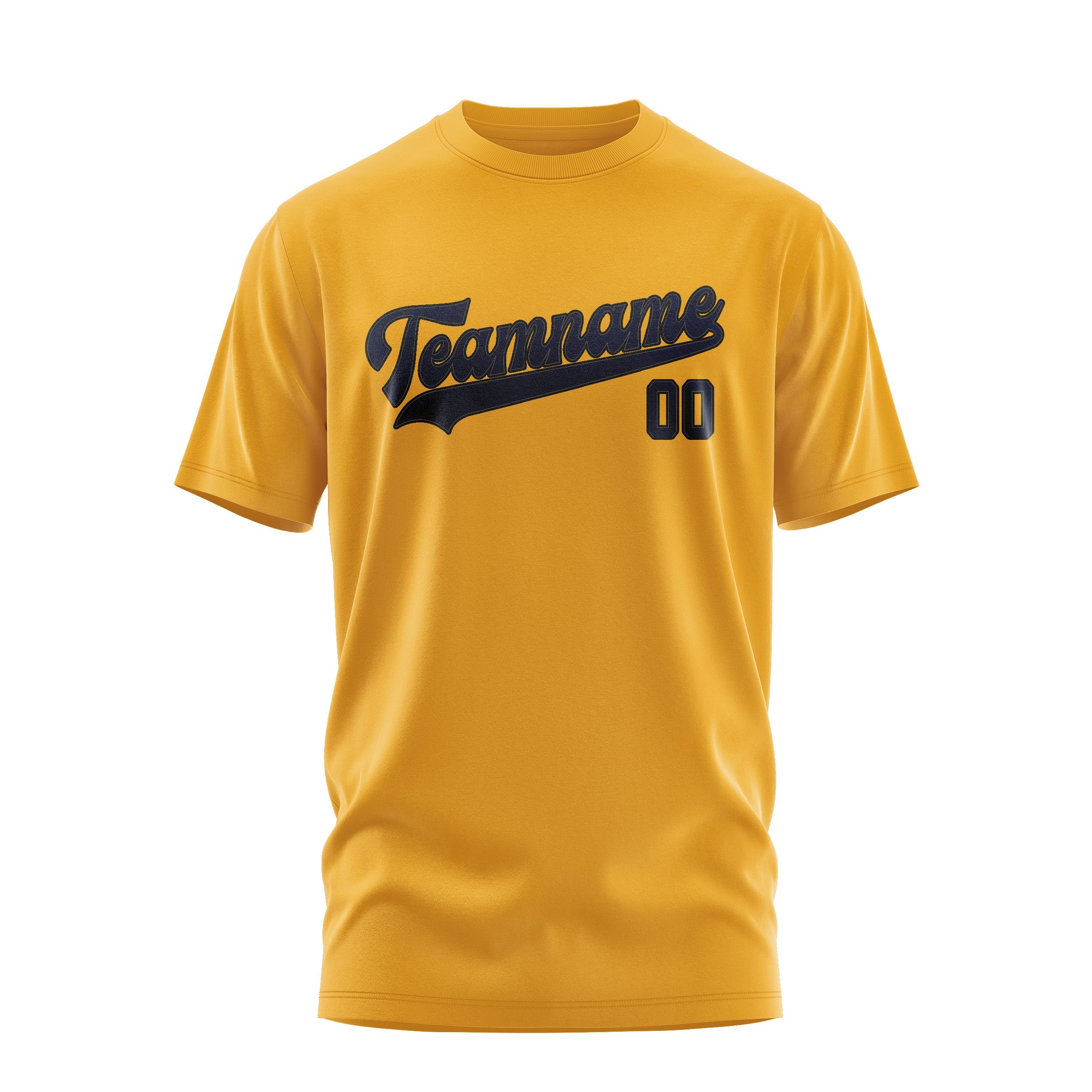 Custom Yellow Navy T-Shirt