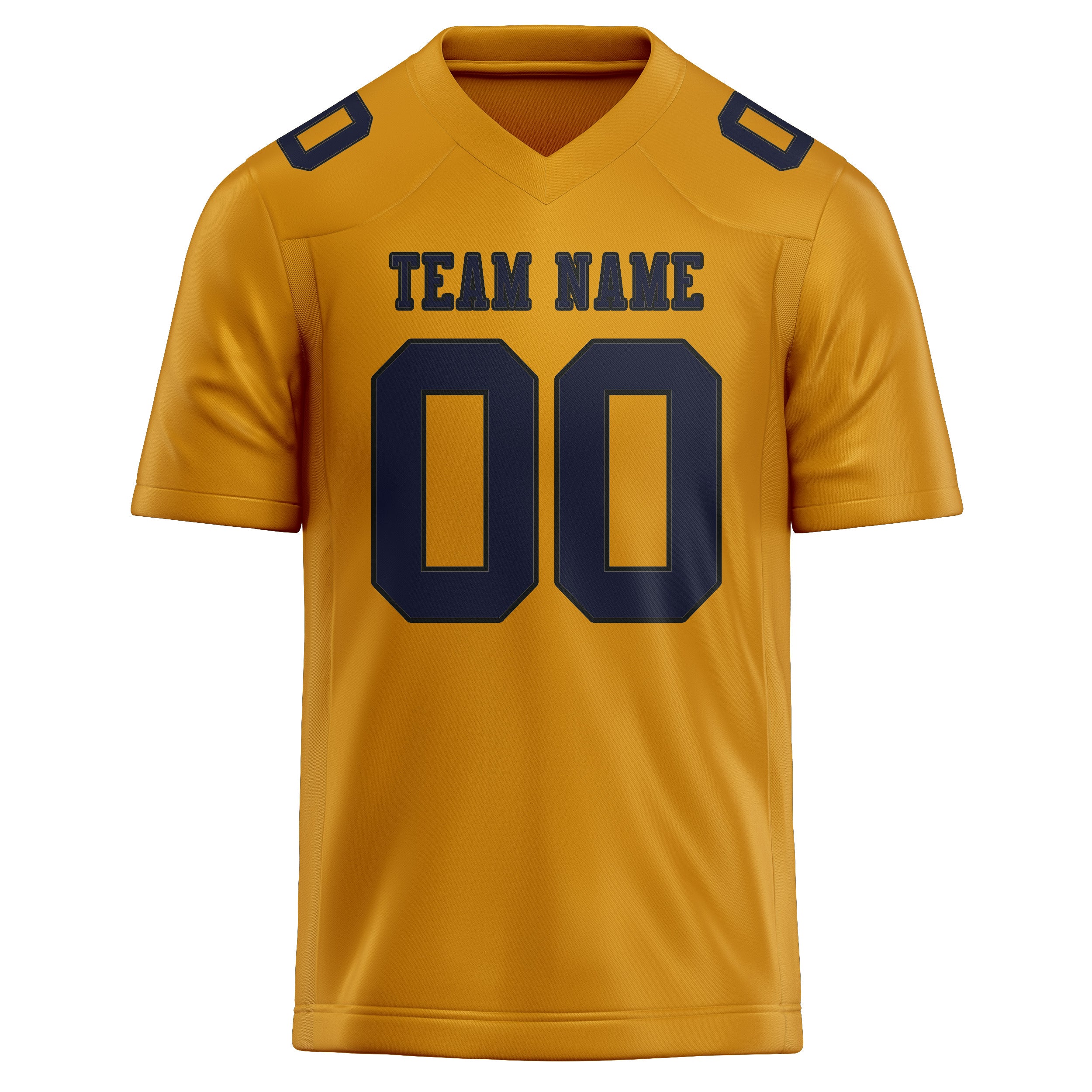 Custom Yellow Navy Football Jersey