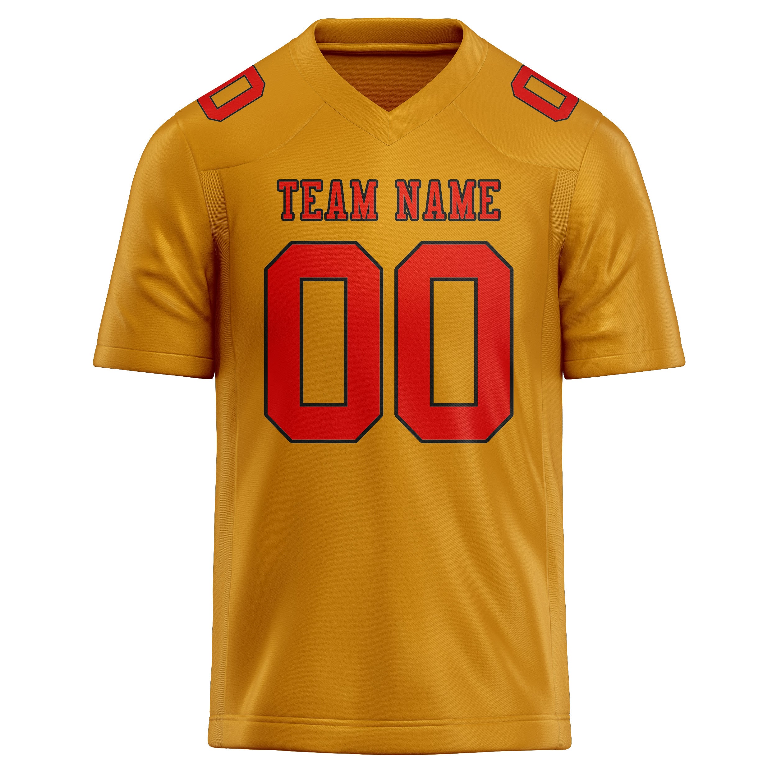 Custom Yellow Orange Red Football Jersey