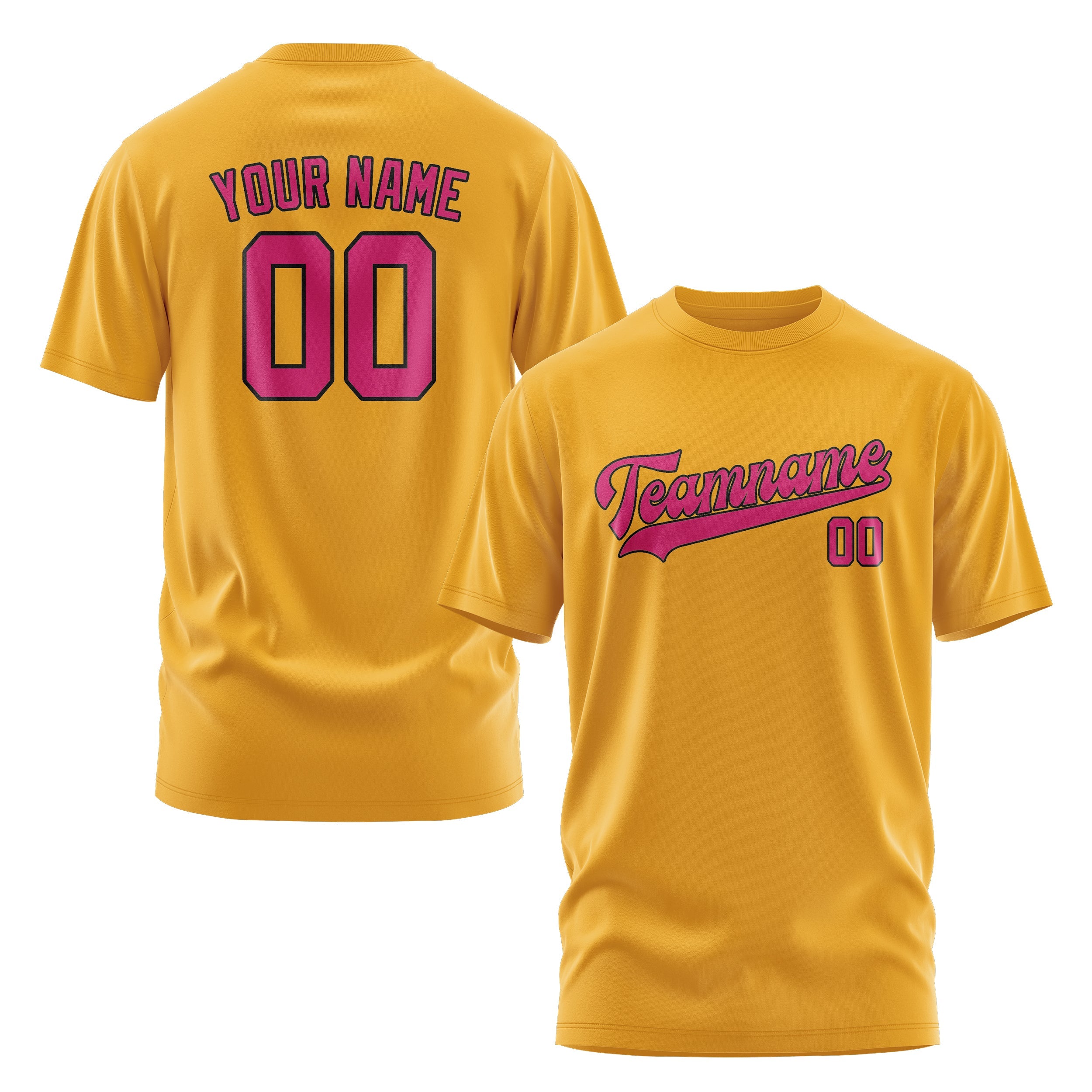 Custom Yellow Pink T-Shirt