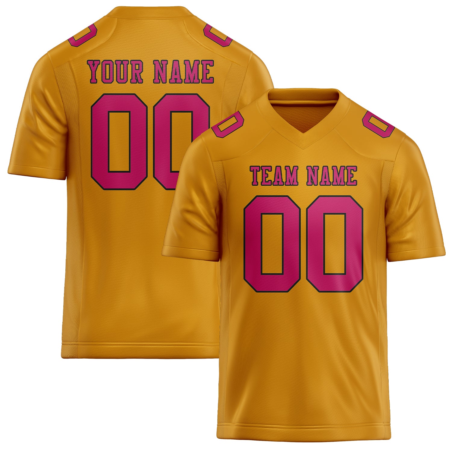 Custom Yellow Pink Football Jersey