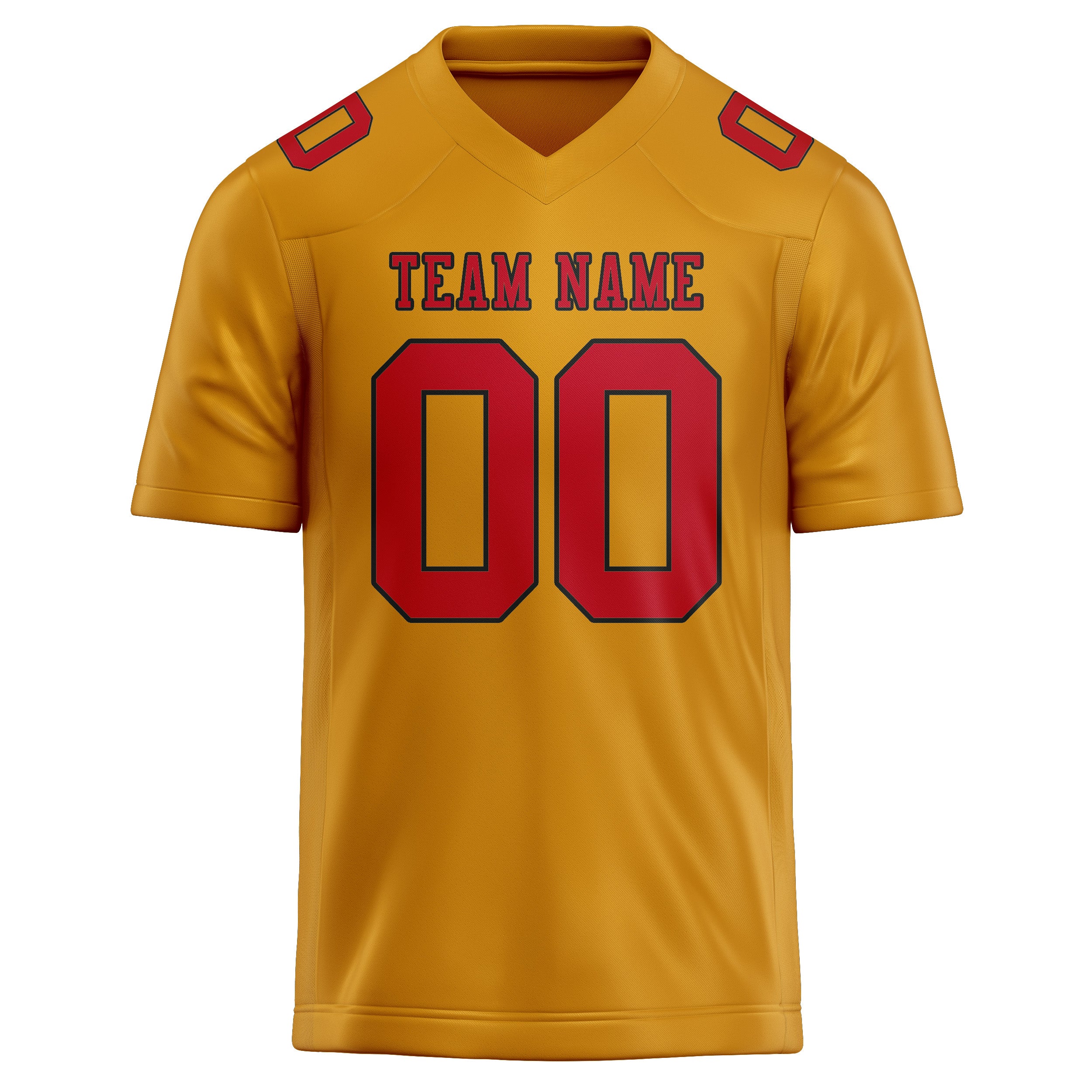 Custom Yellow Red Football Jersey