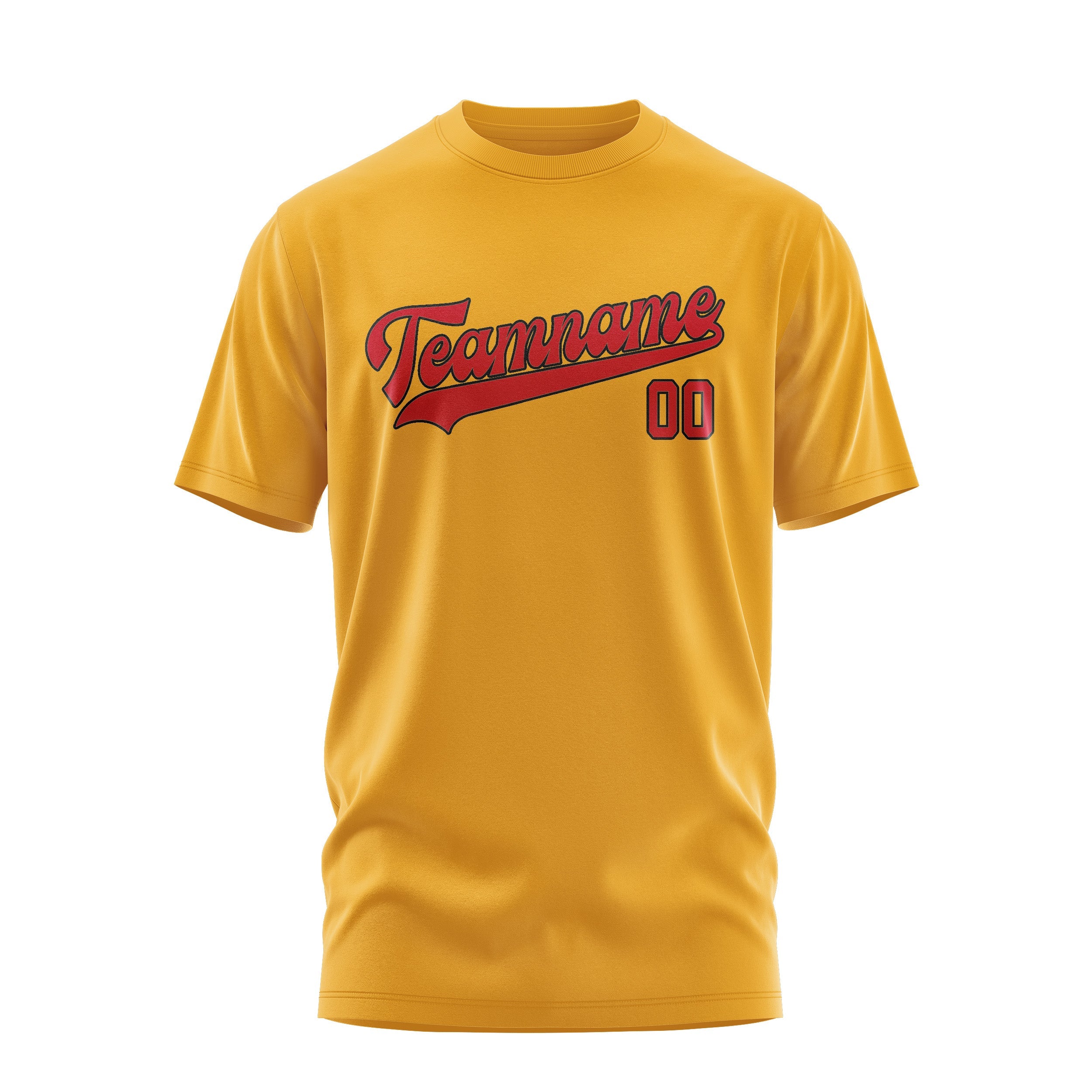 Custom Yellow Red T-Shirt
