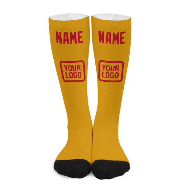 Custom Yellow Red Knee-High Sock