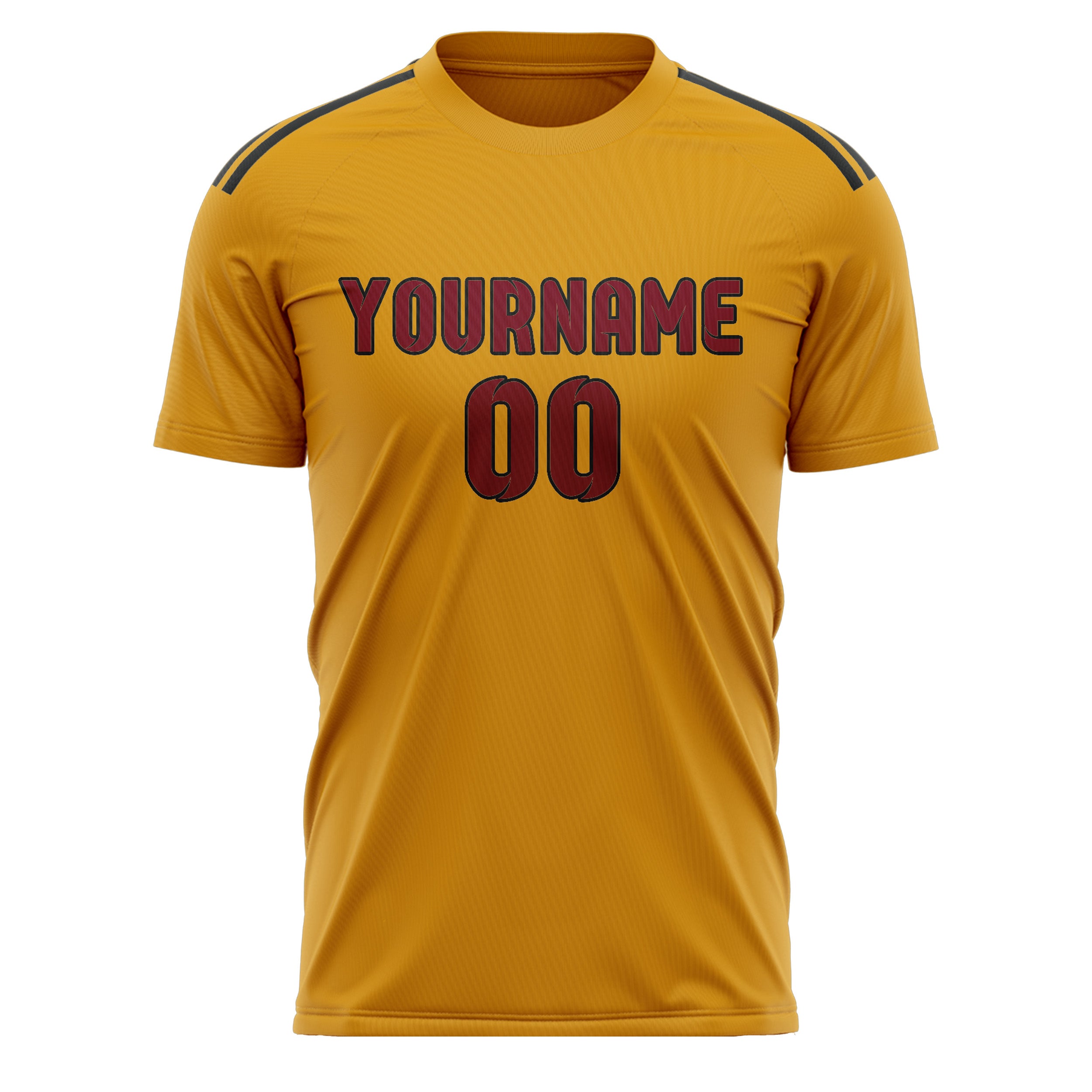 Custom Yellow Crimson Red Soccer Jersey