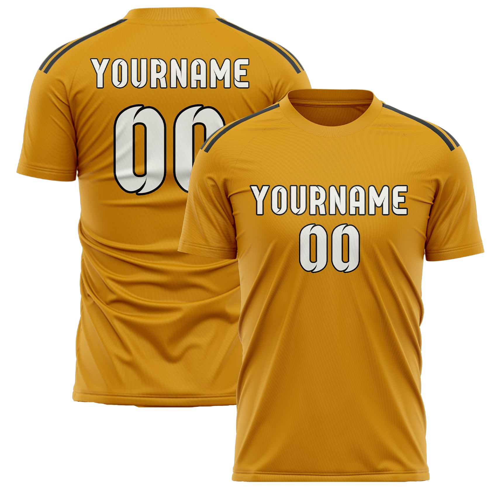 Custom Yellow White Soccer Jersey