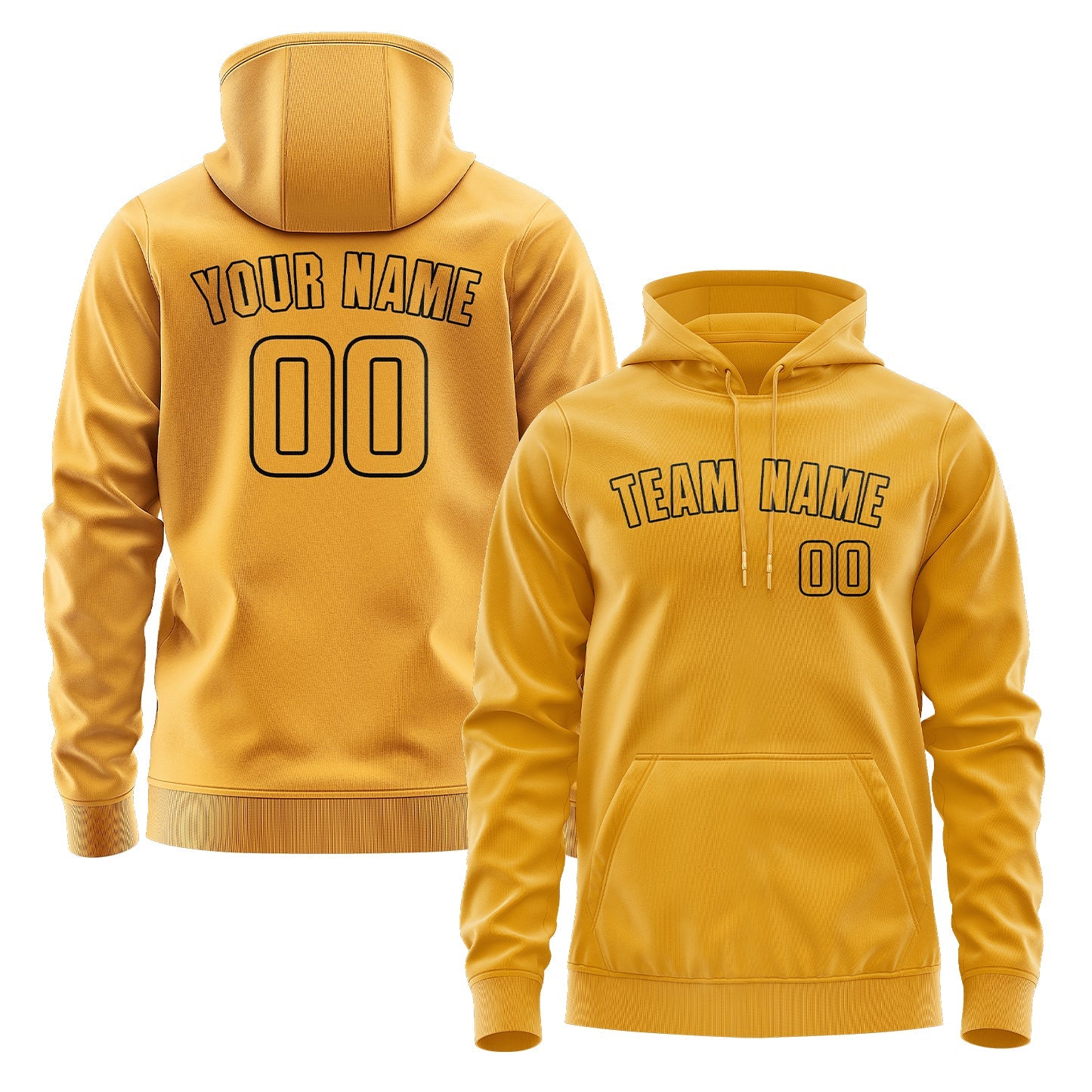 Custom Yellow Yellow Hoodie