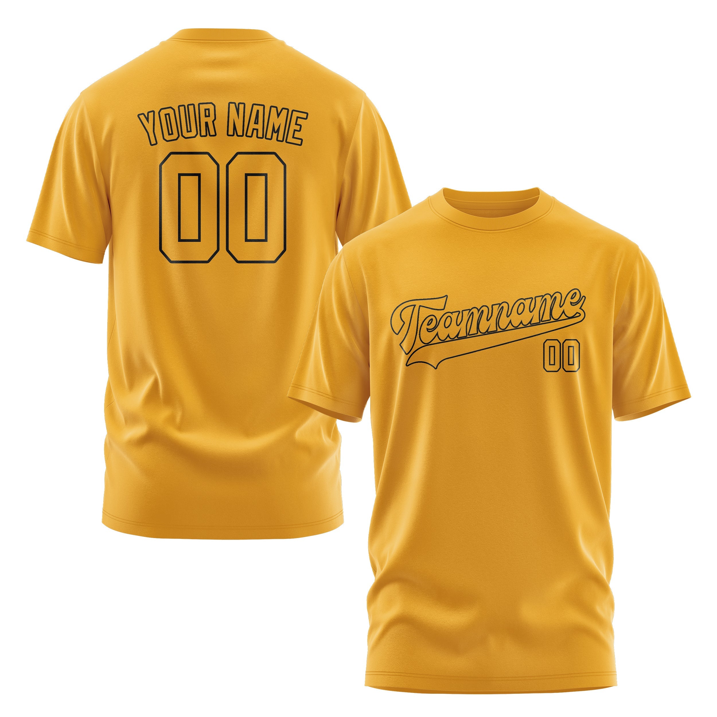 Custom Yellow Yellow T-Shirt