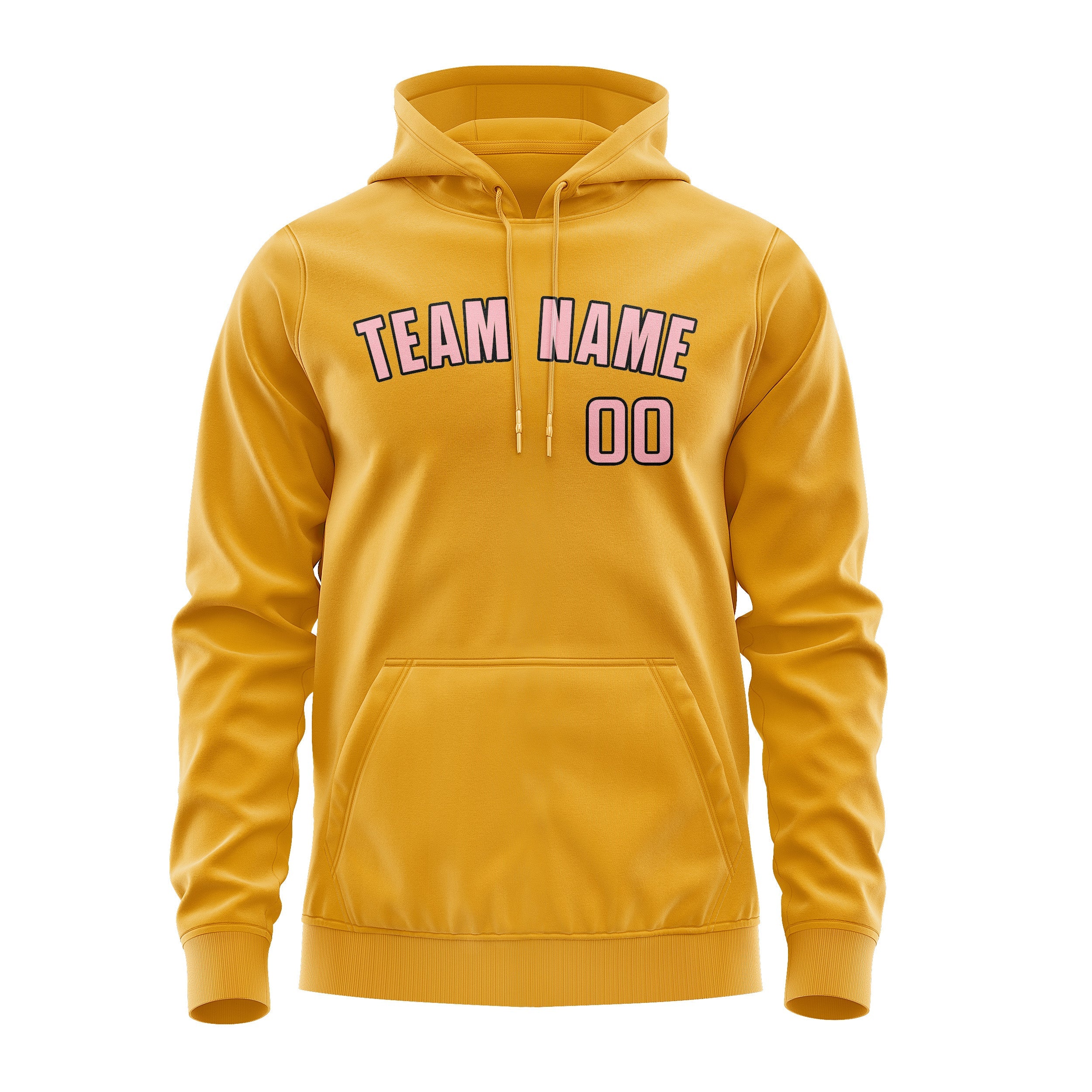Custom Yellow Light Pink Hoodie
