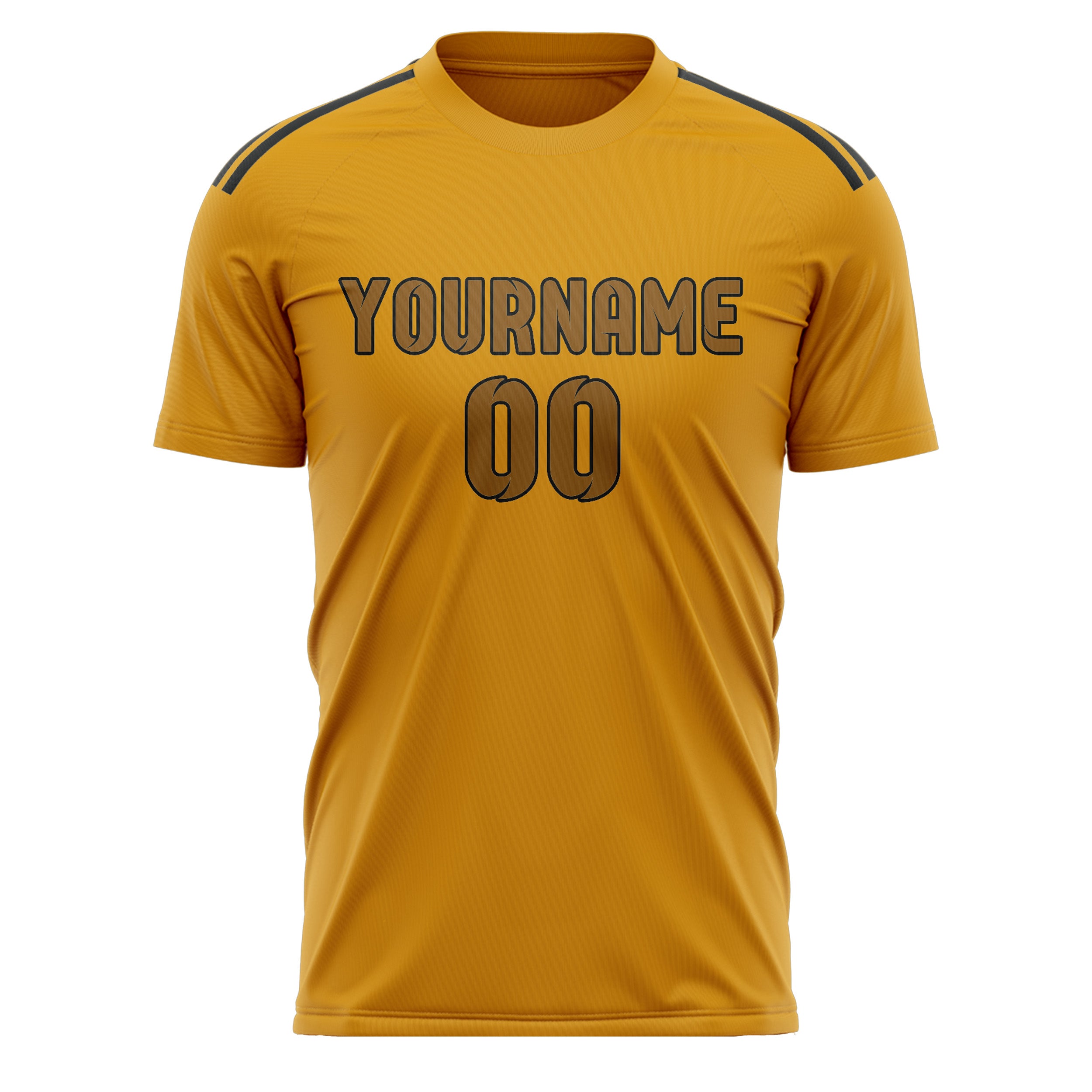 Custom Yellow Khaki Soccer Jersey