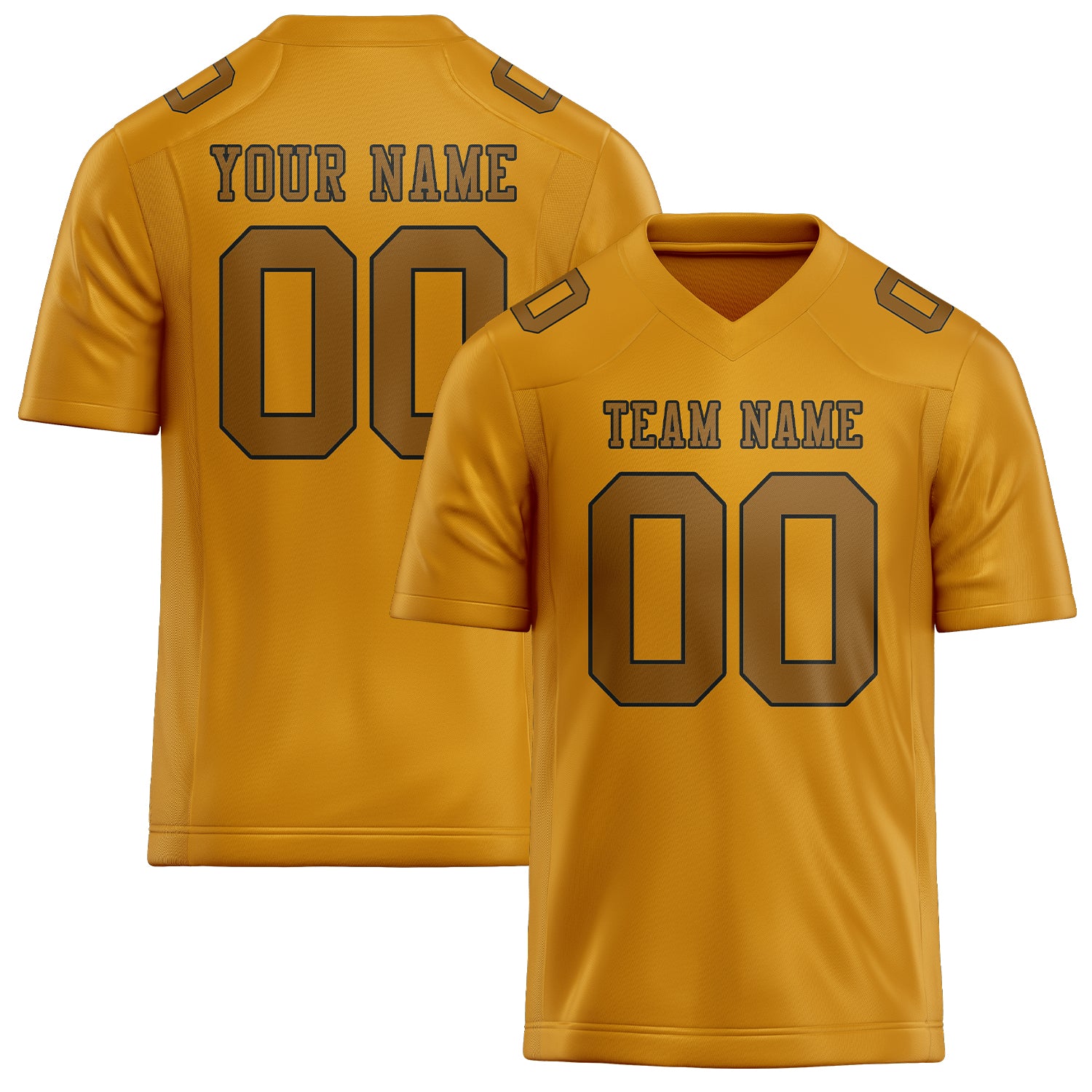 Custom Yellow Khaki Football Jersey