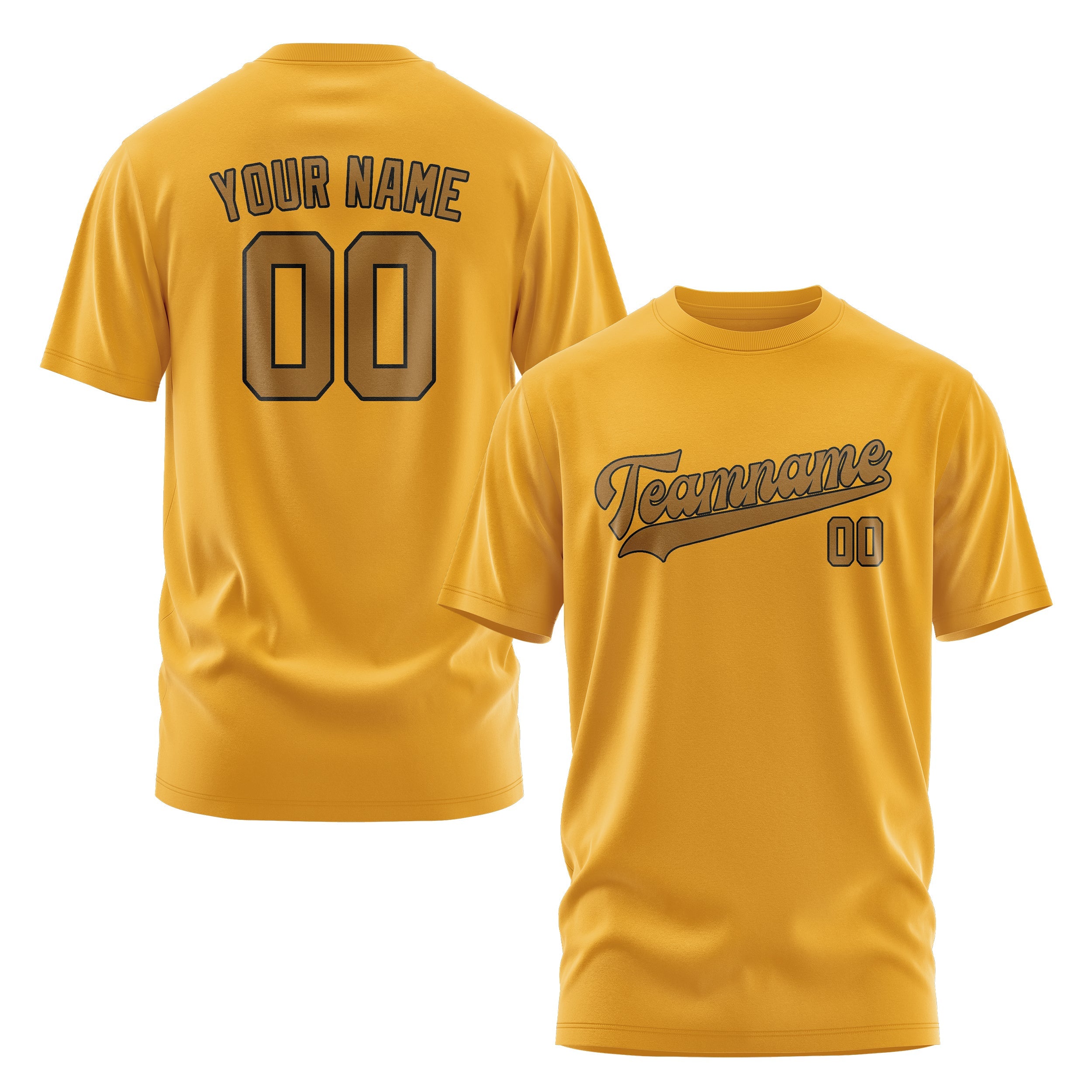Custom Yellow Khaki T-Shirt
