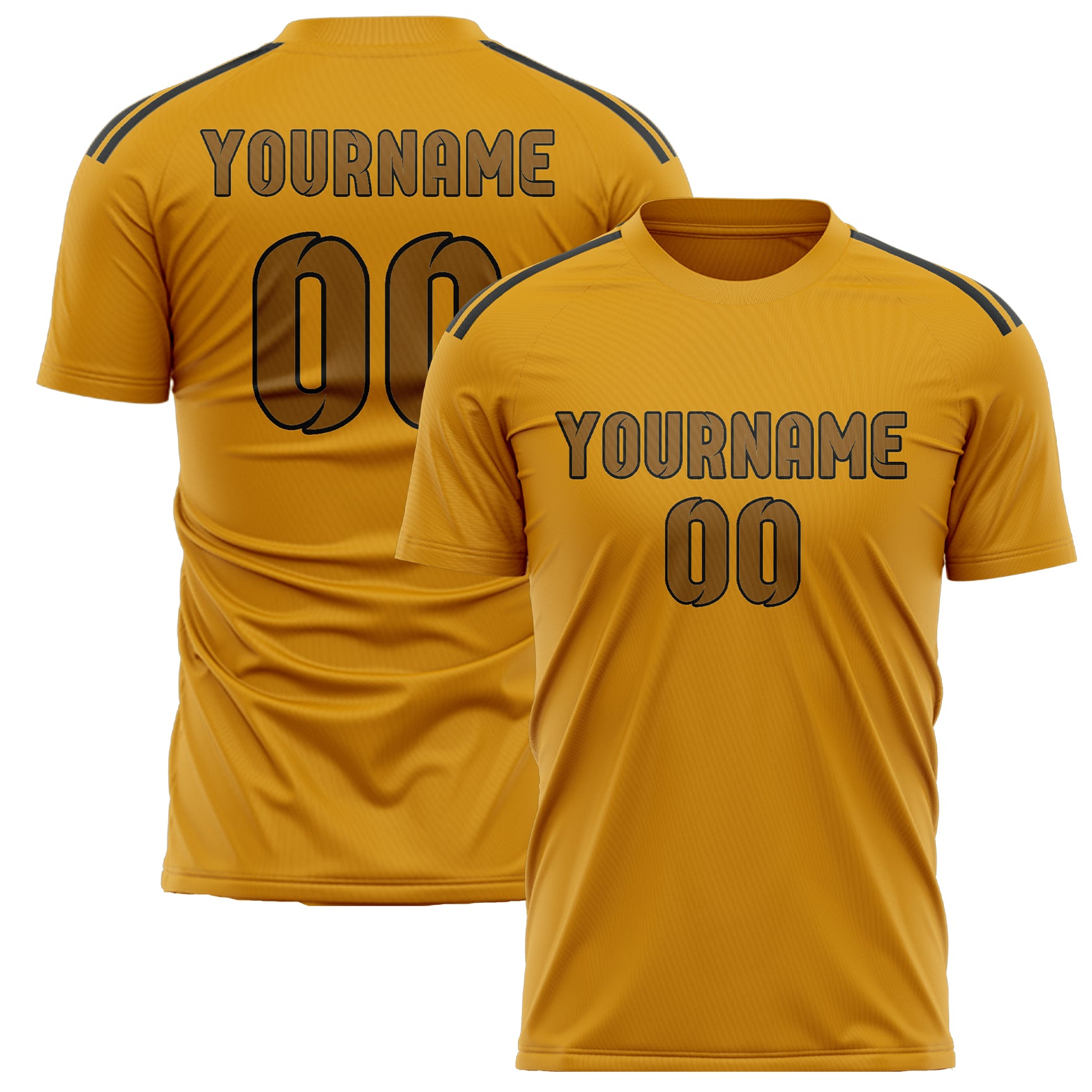 Custom Yellow Khaki Soccer Jersey