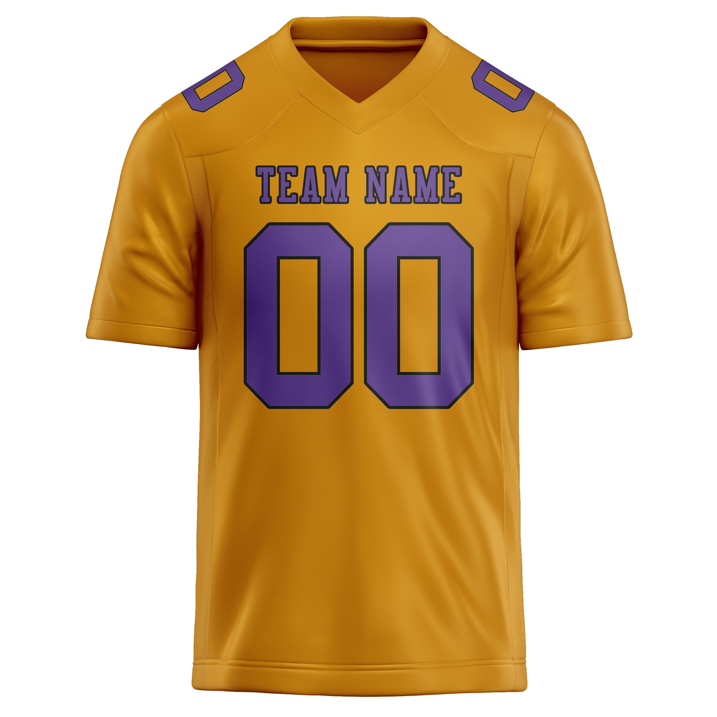 Custom Yellow Light Purple Football Jersey