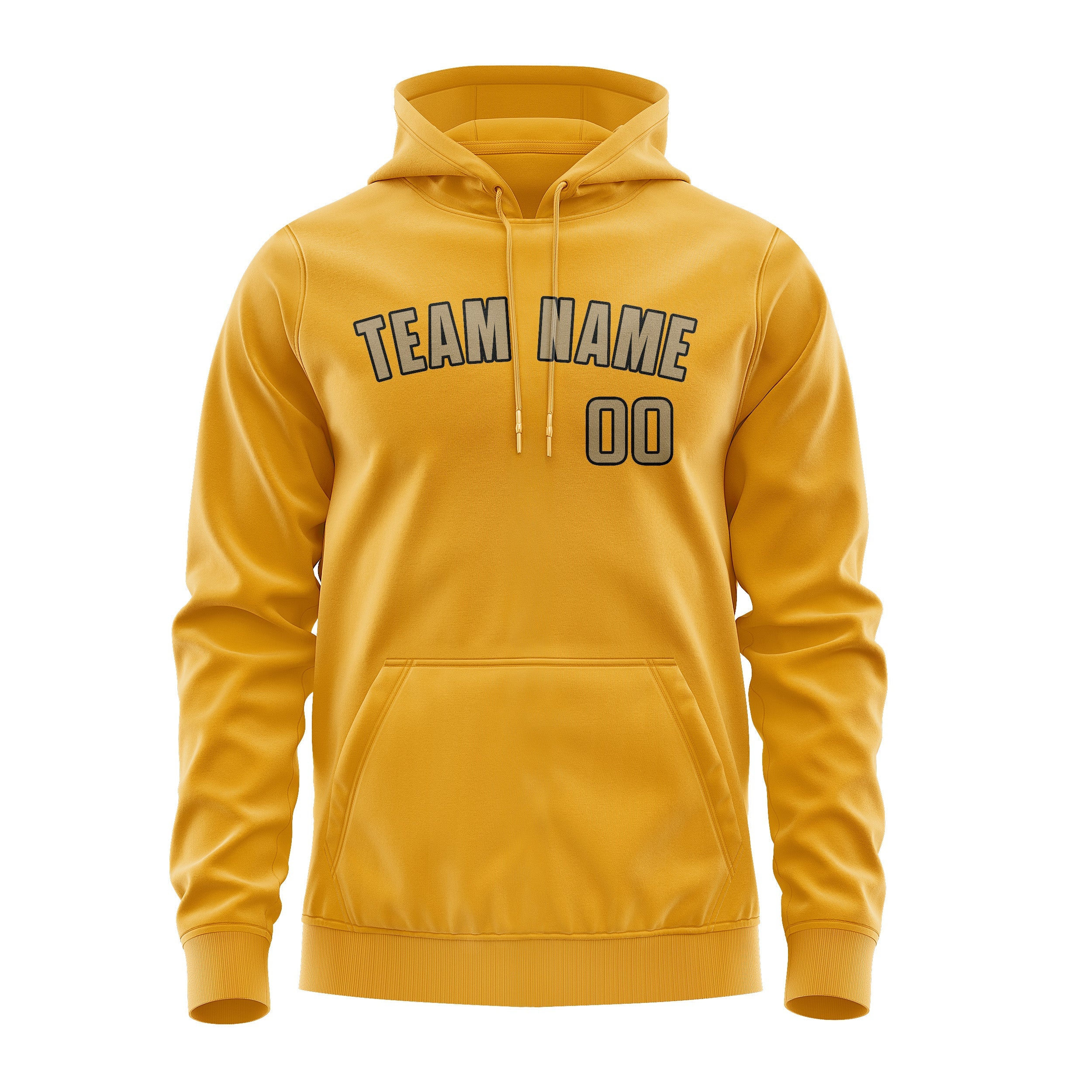 Custom Yellow Light Khaki Hoodie