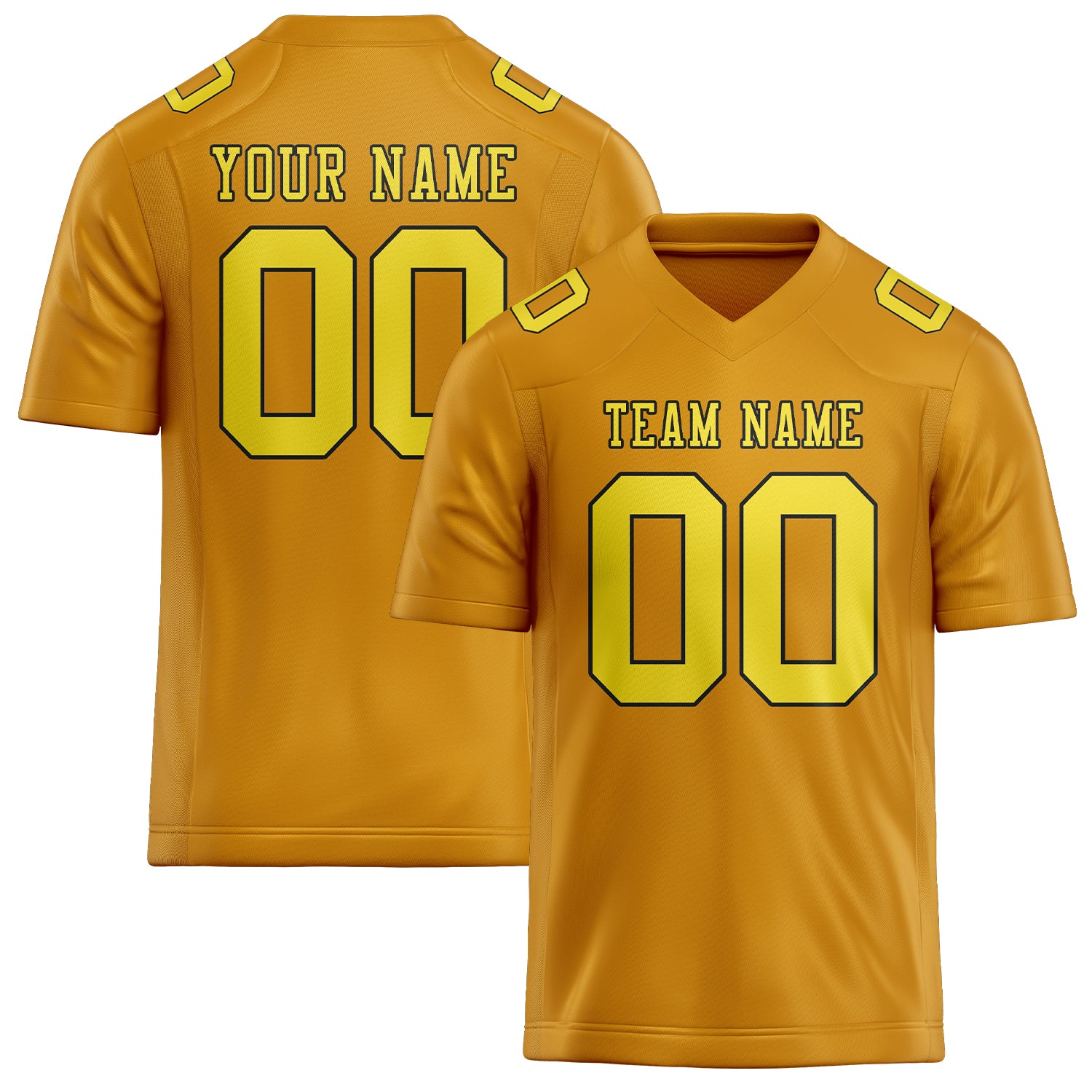 Custom Yellow Light Yellow Football Jersey