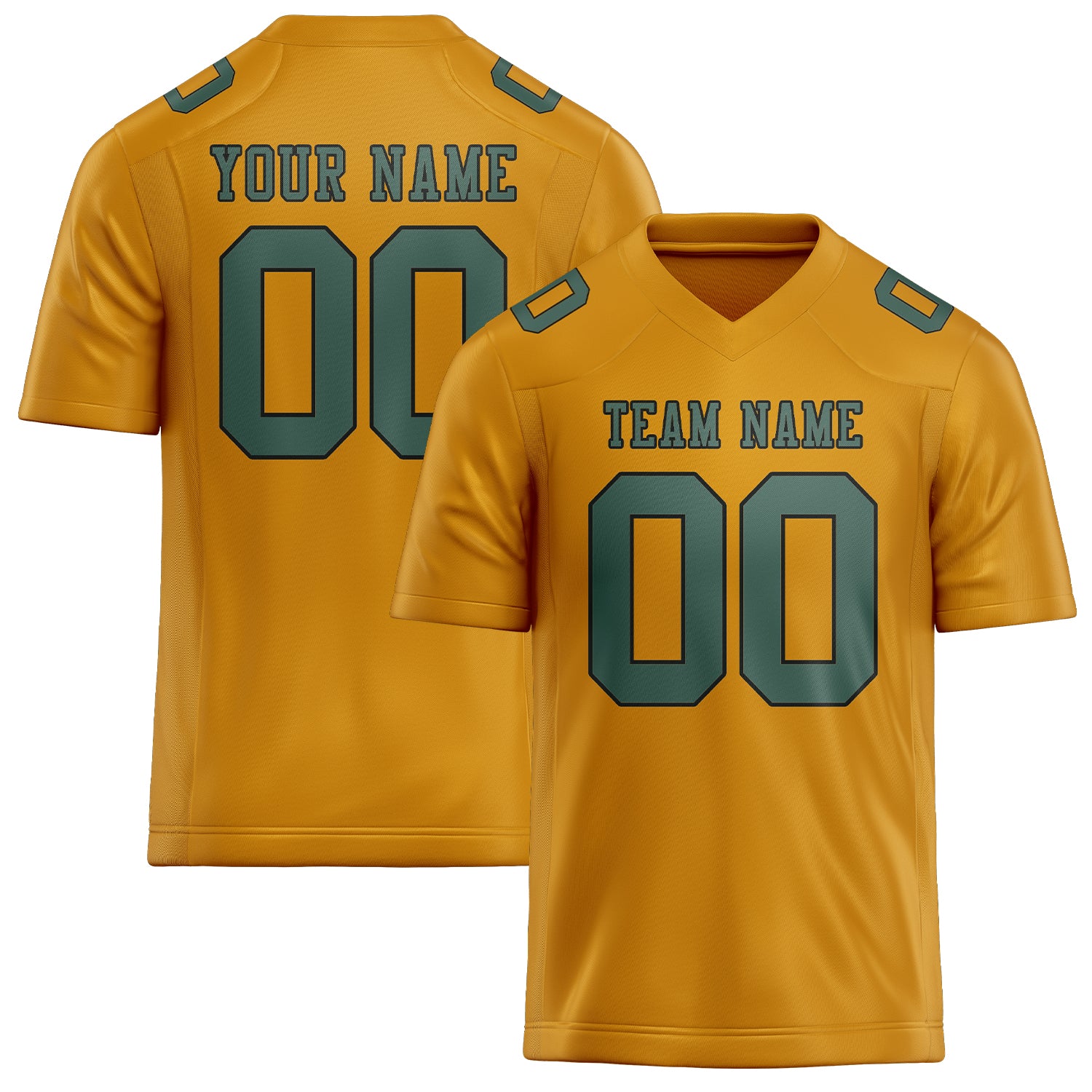 Custom Yellow Blue Green Football Jersey