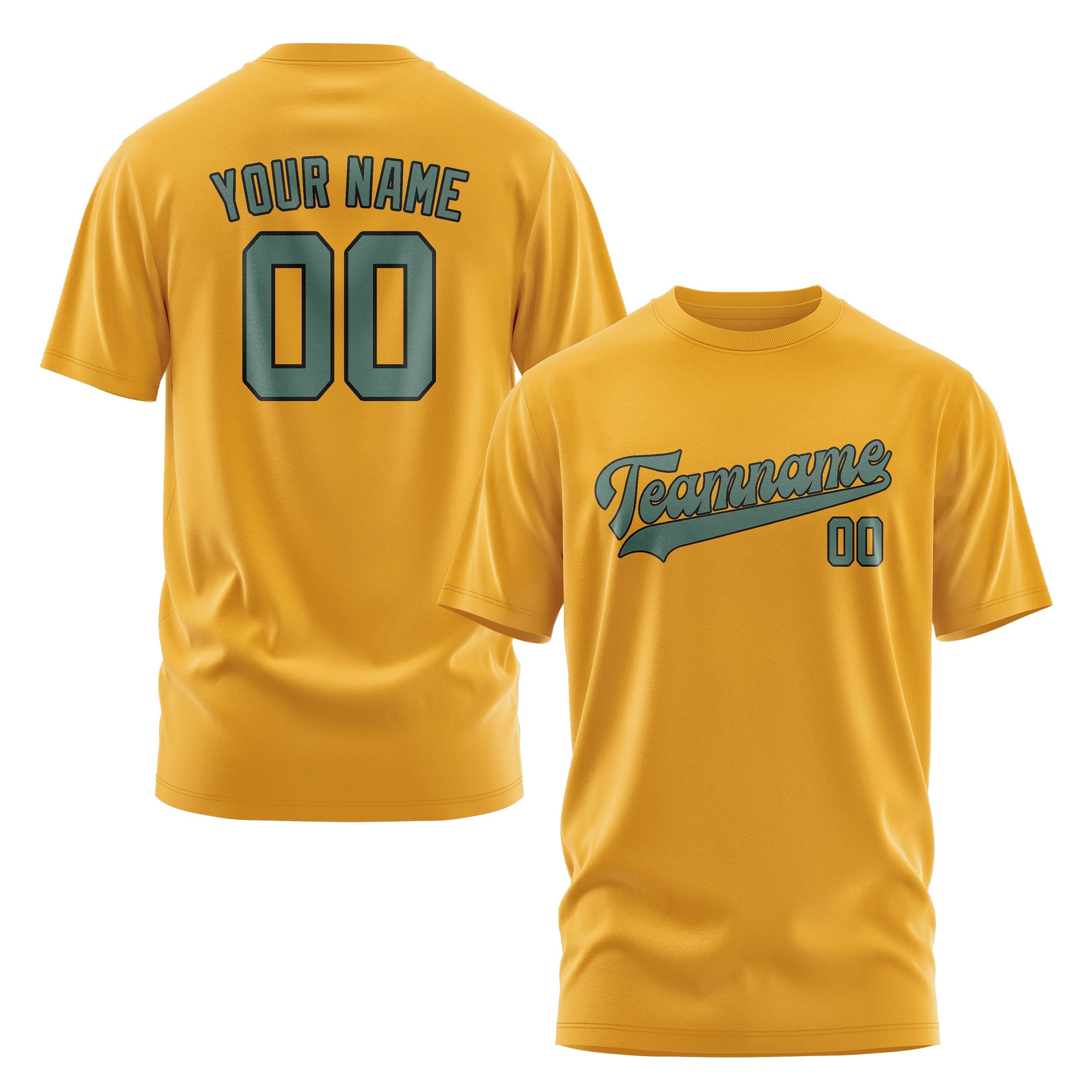 Custom Yellow Blue Green T-Shirt