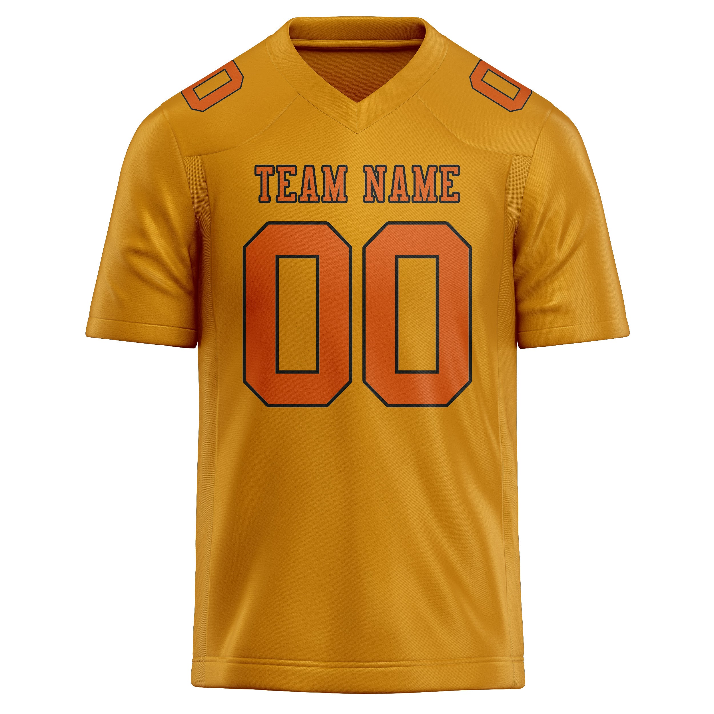 Custom Yellow Orange Football Jersey