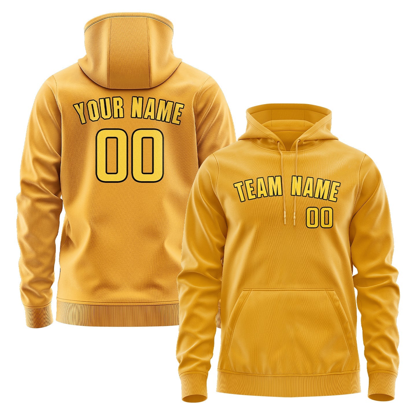 Custom Yellow Gold Hoodie