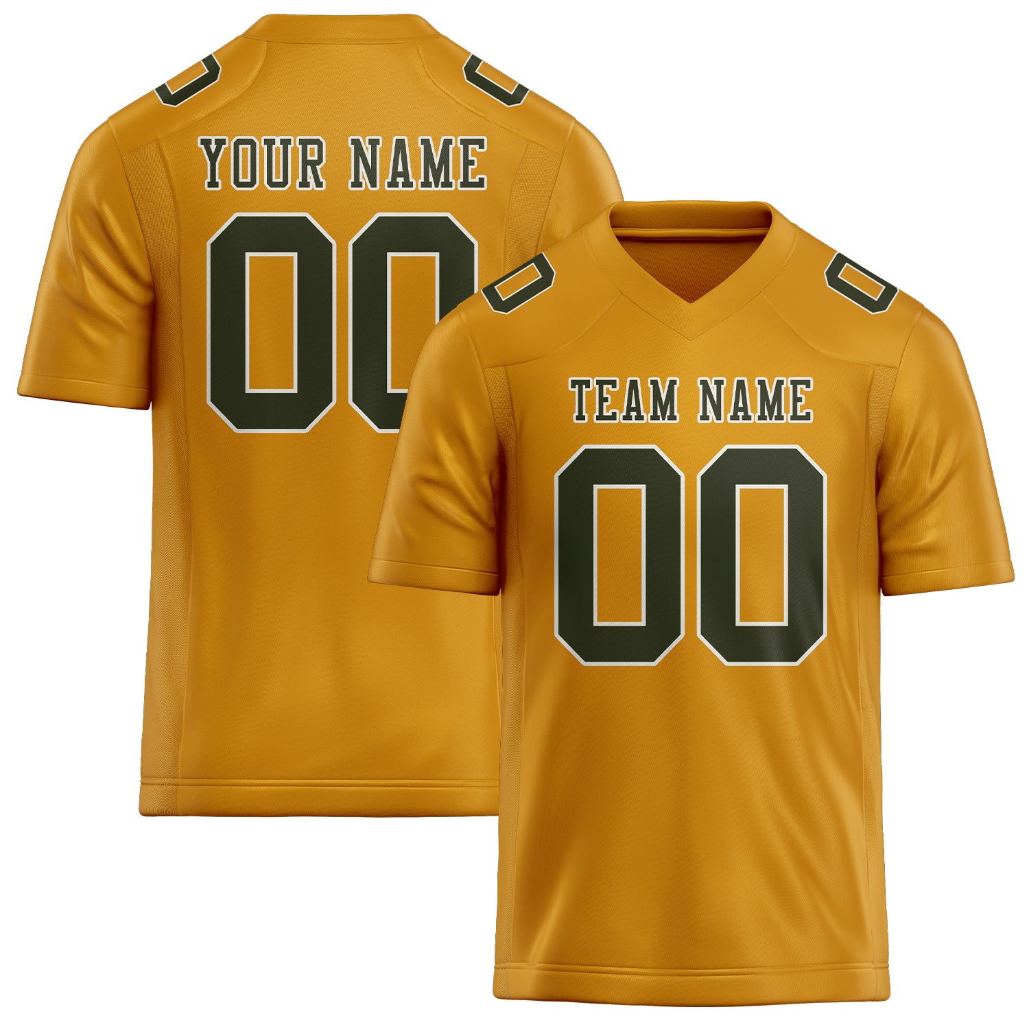 Custom Yellow Olive Football Jersey
