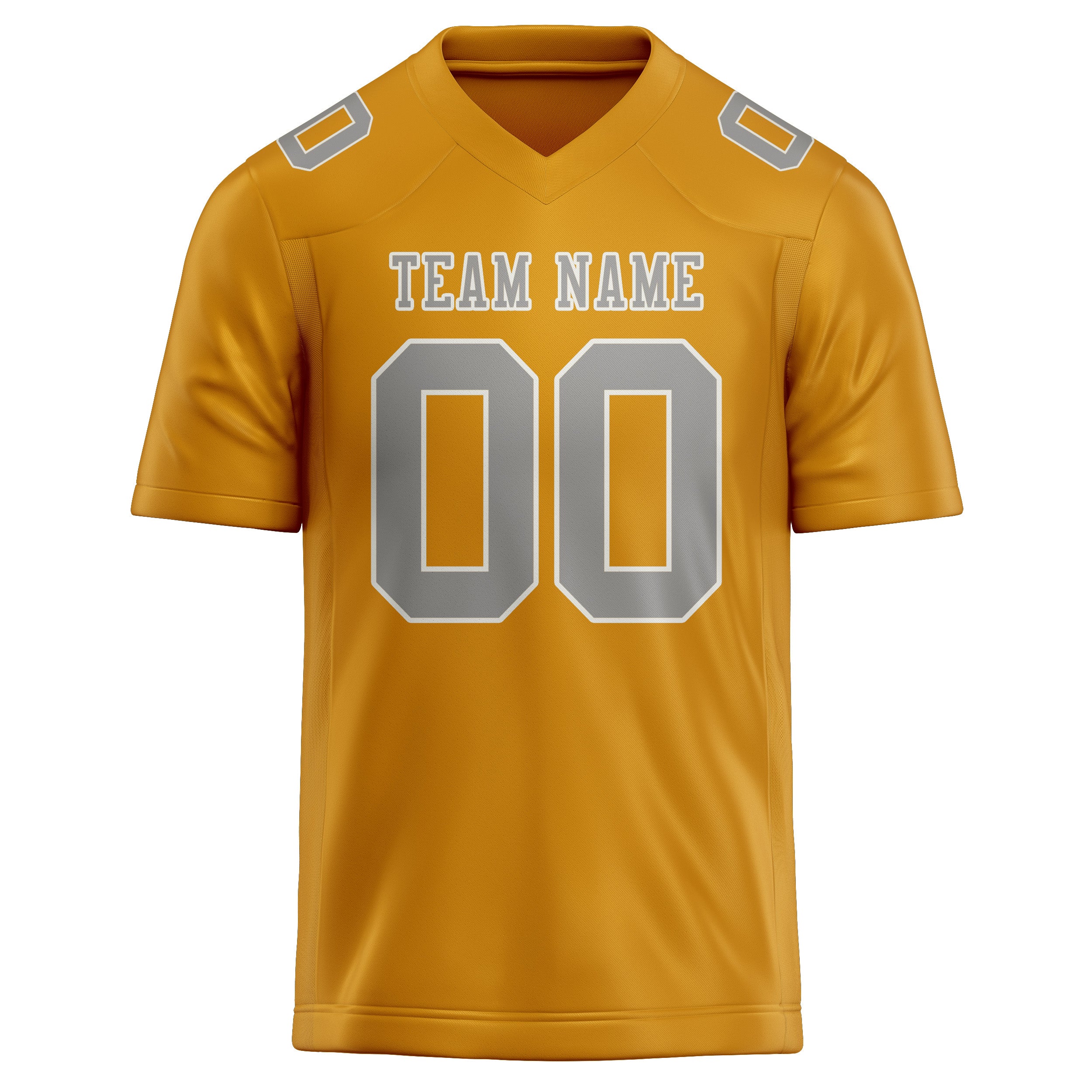 Custom Yellow Gray Football Jersey