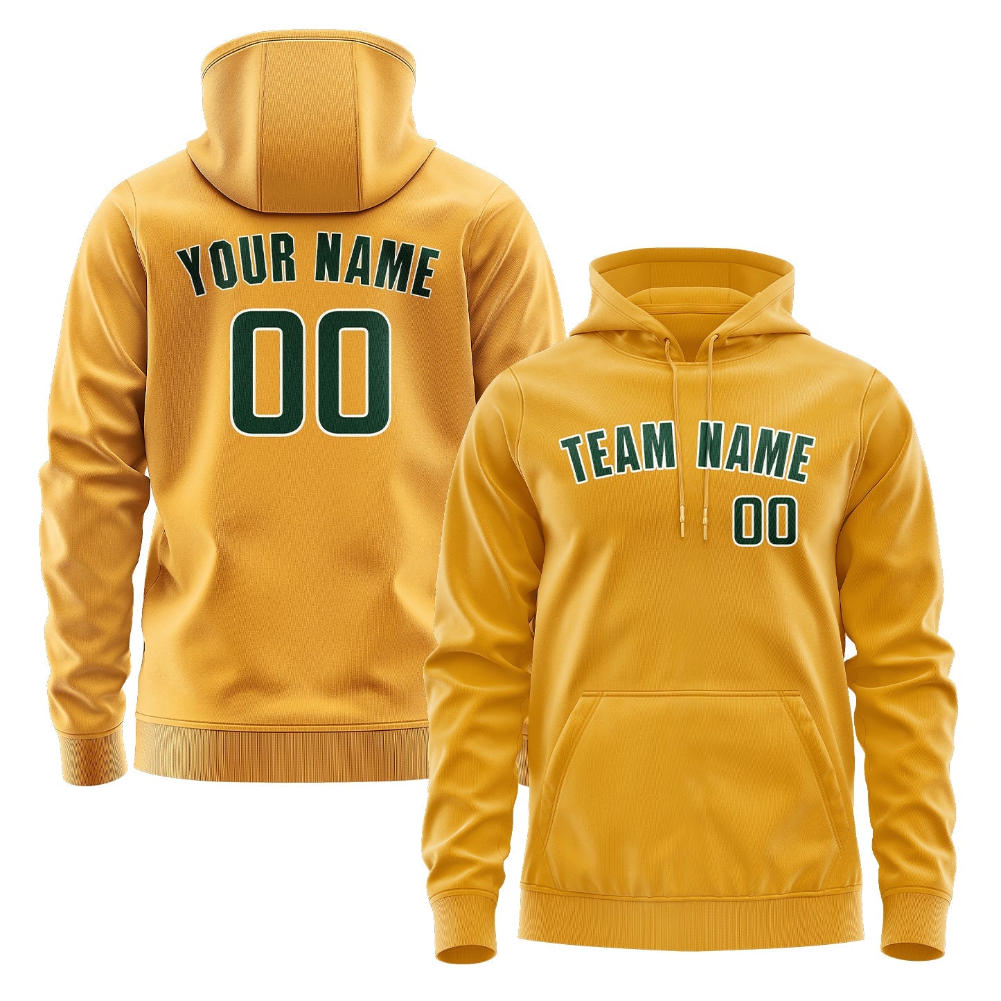 Custom Yellow Green Hoodie
