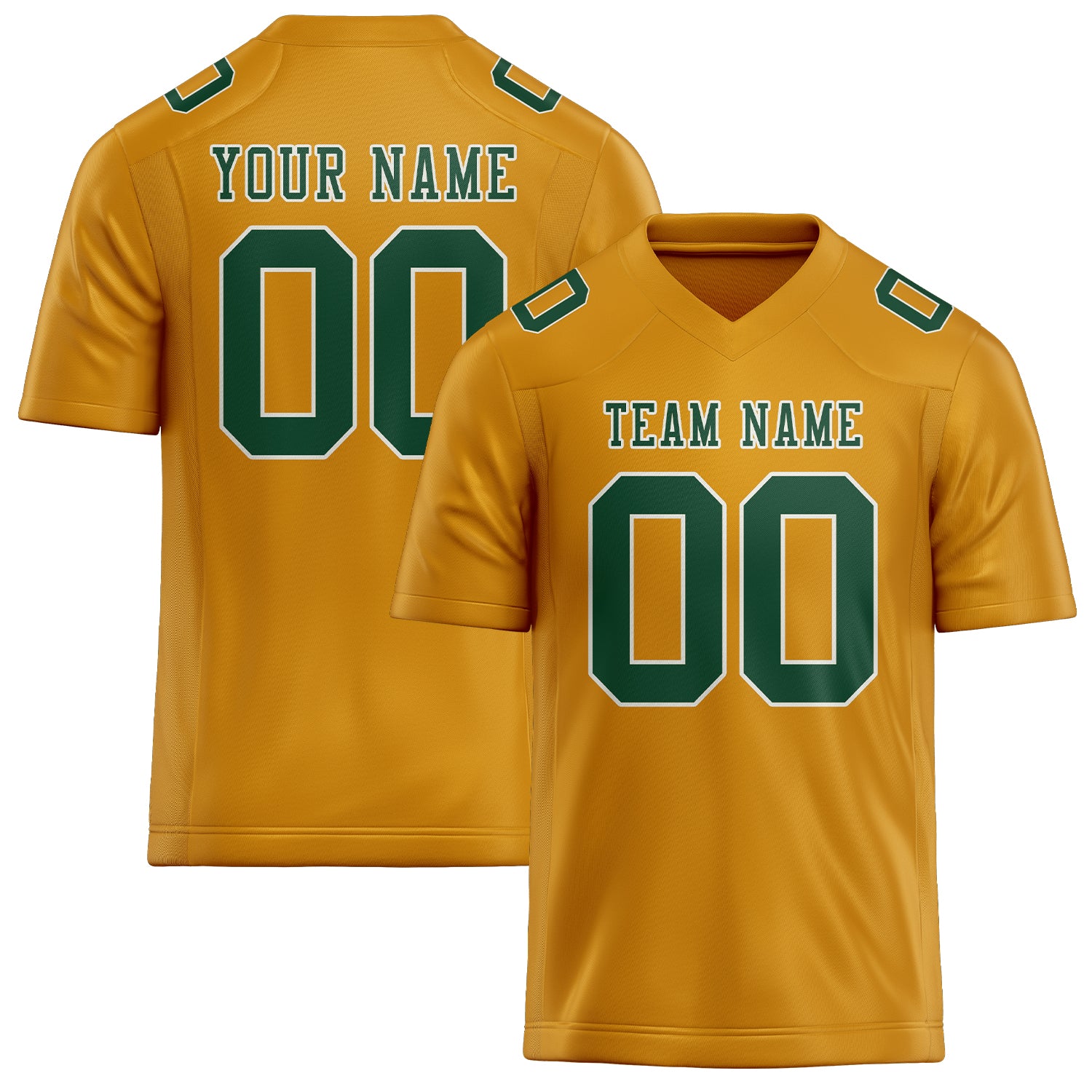 Custom Yellow Green Football Jersey