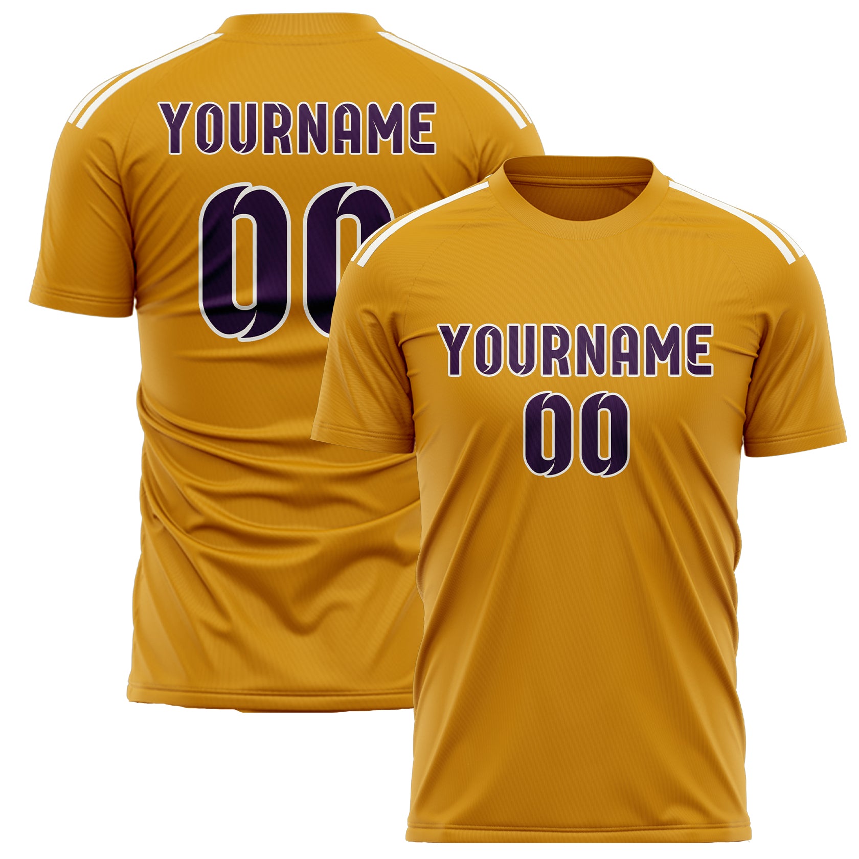 Custom Yellow Purple Soccer Jersey