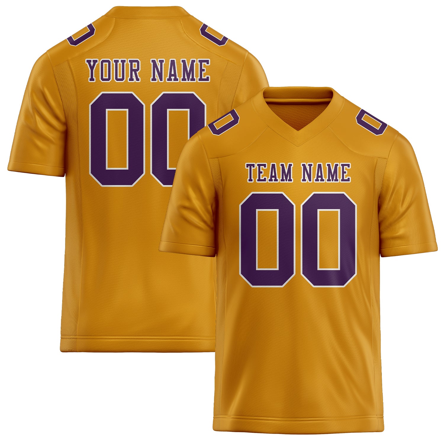 Custom Yellow Purple Football Jersey