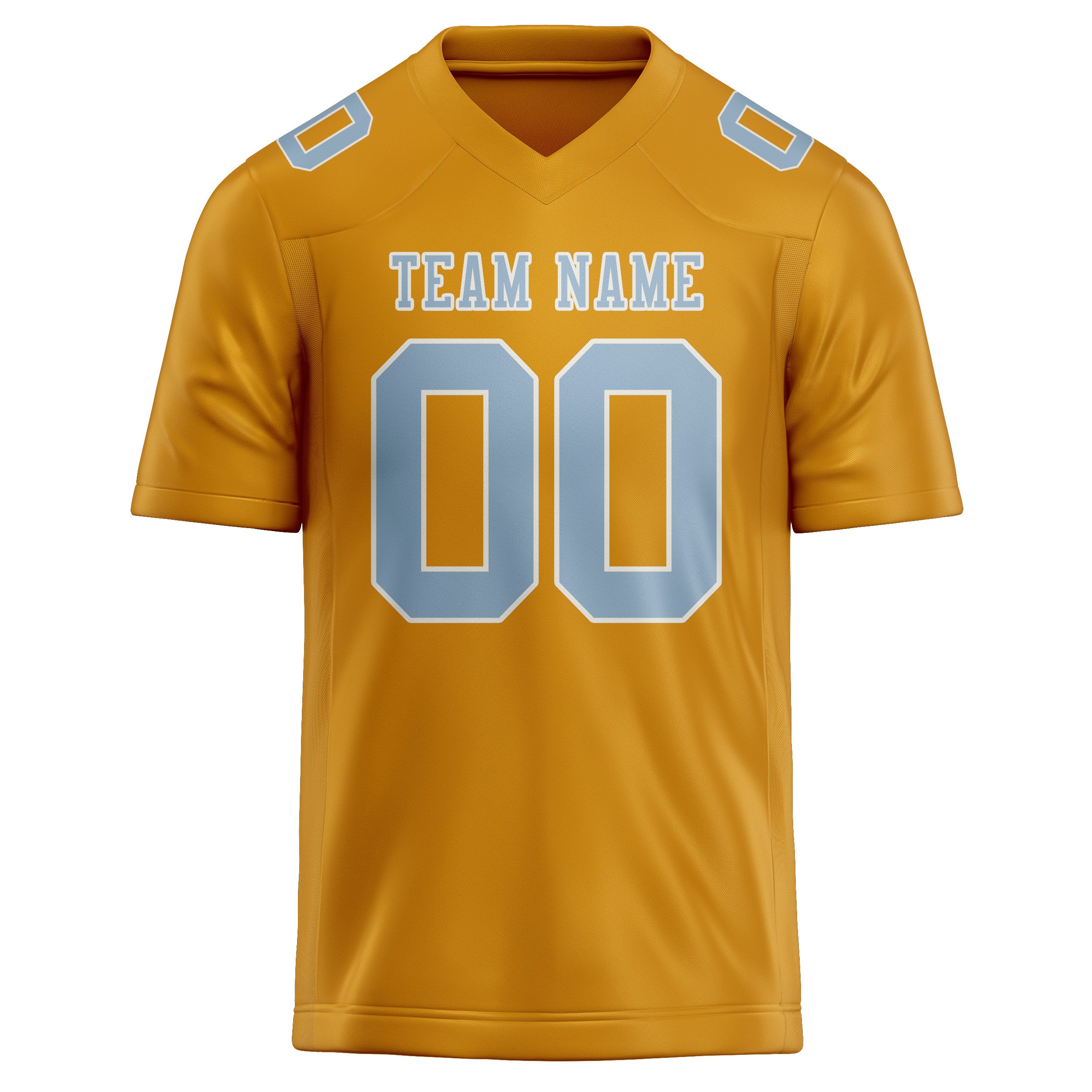 Custom Yellow Light Blue Football Jersey