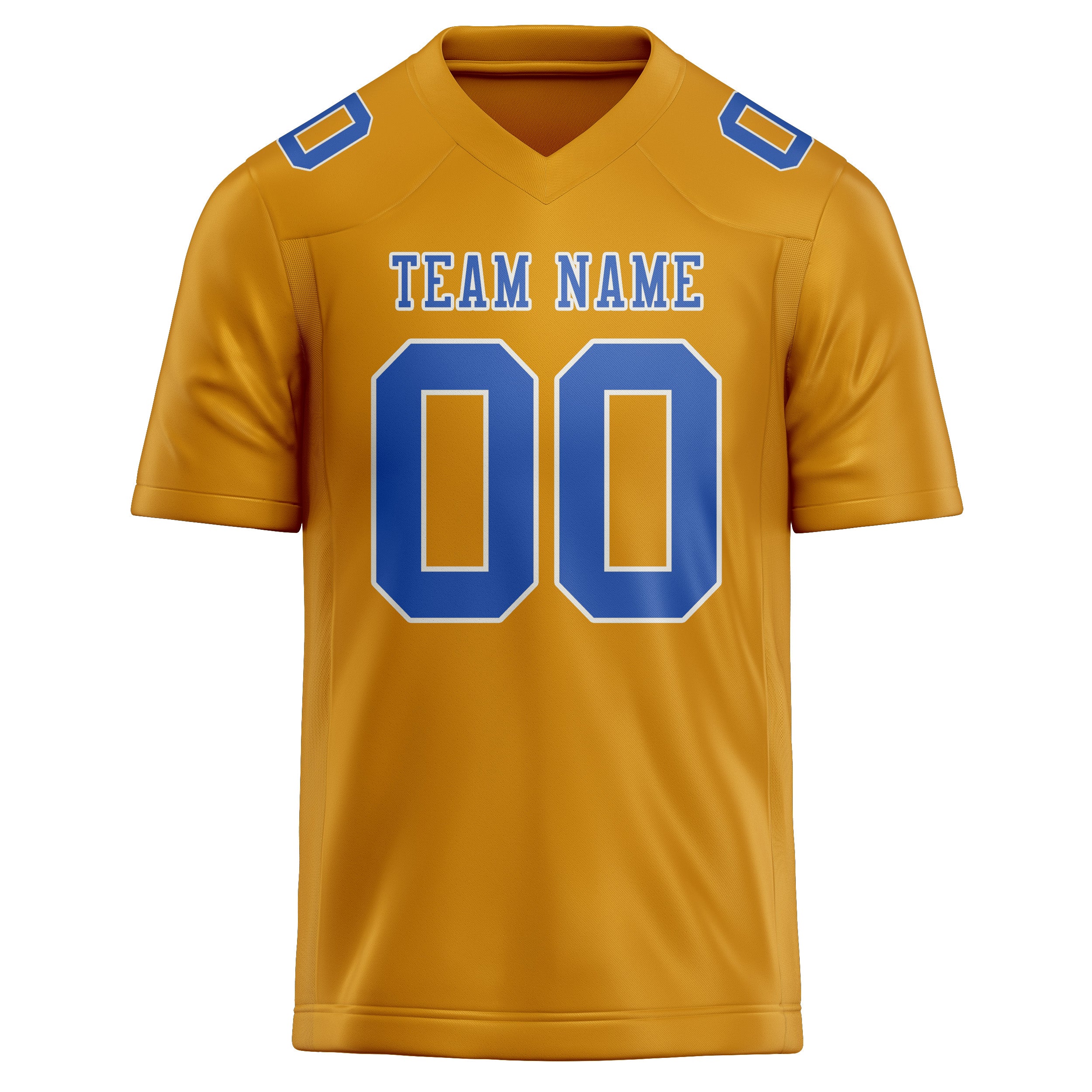 Custom Yellow Sky Blue Football Jersey