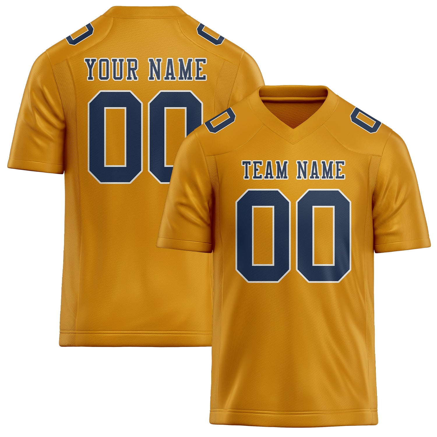 Custom Yellow Blue Football Jersey