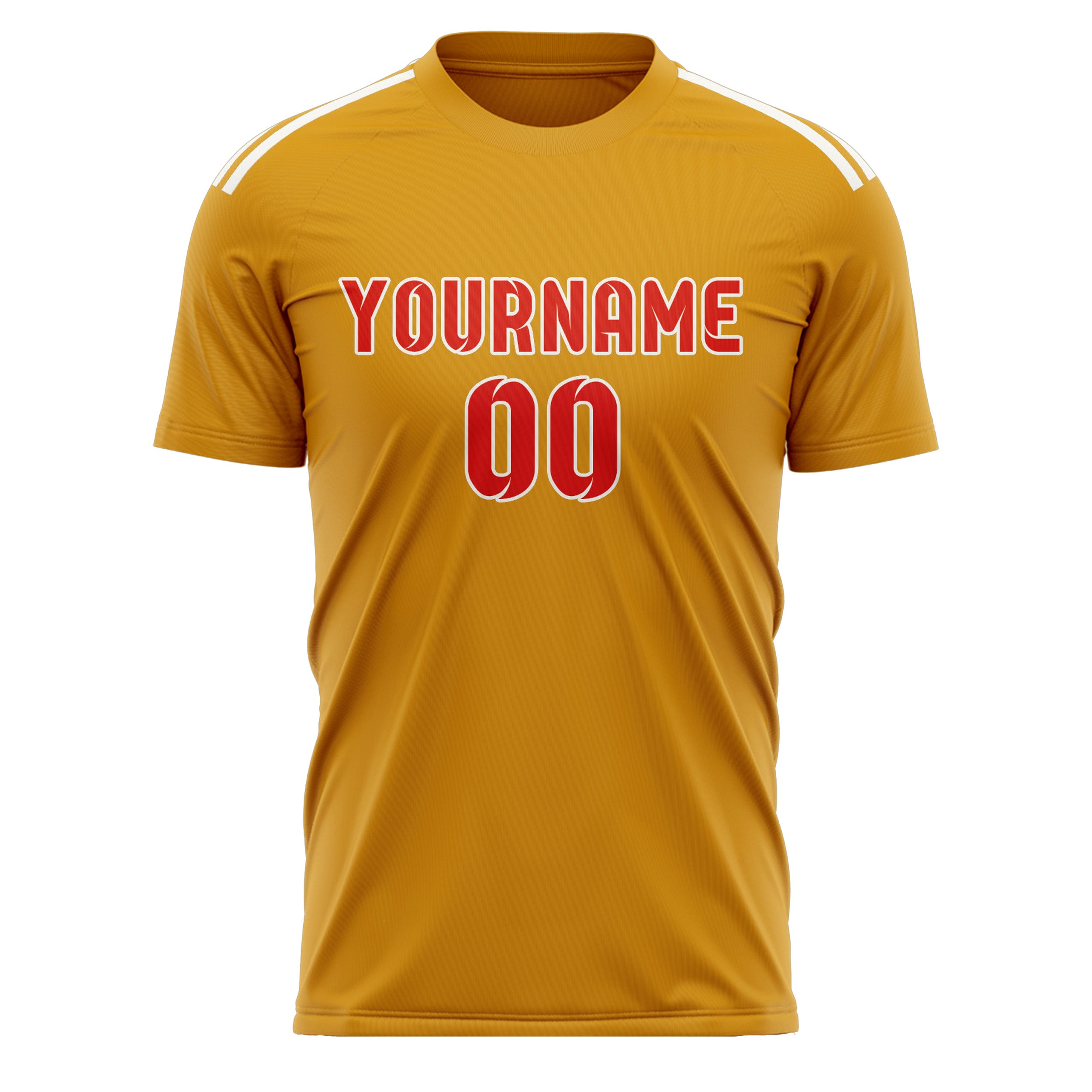 Custom Yellow Orange Red Soccer Jersey