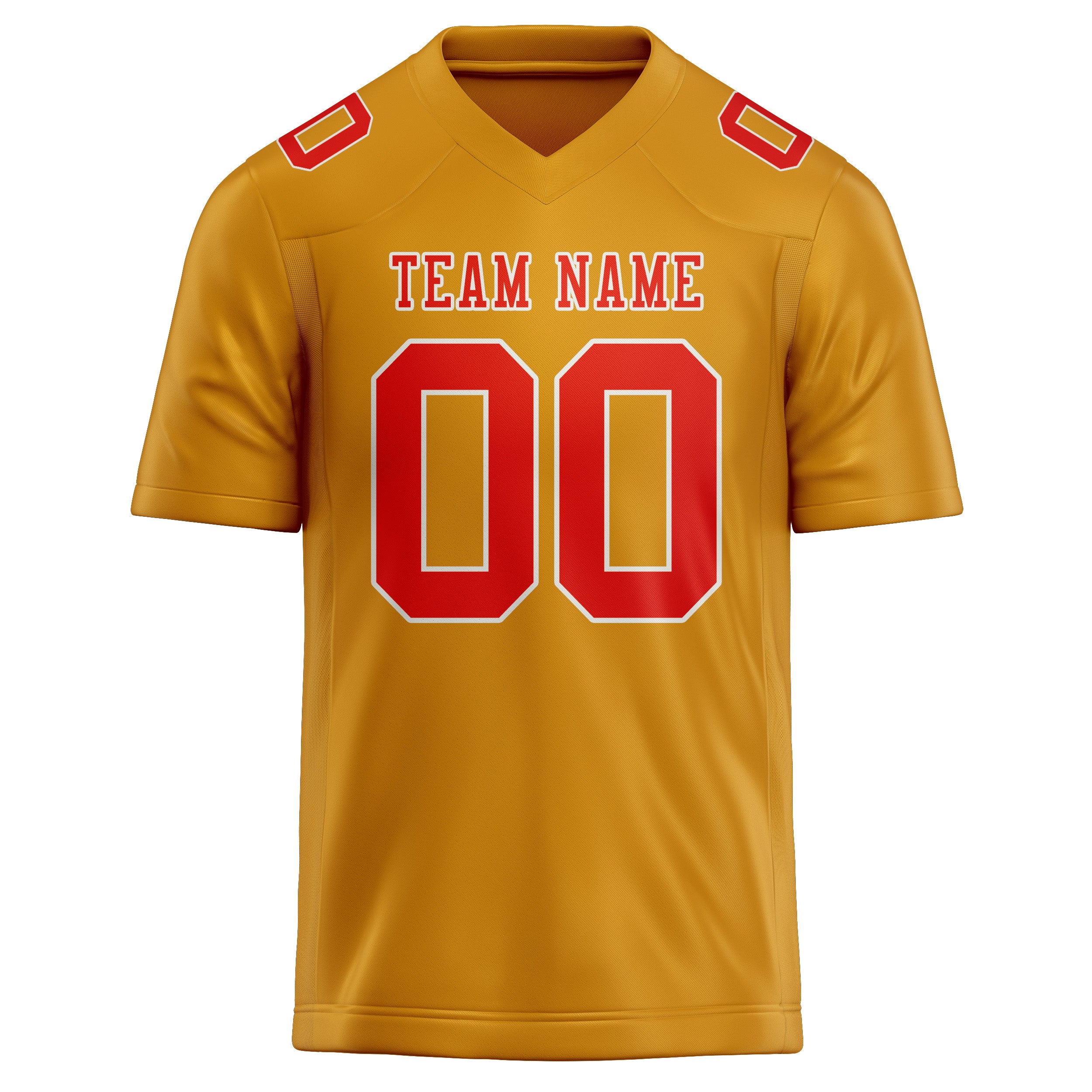 Custom Yellow Orange Red Football Jersey