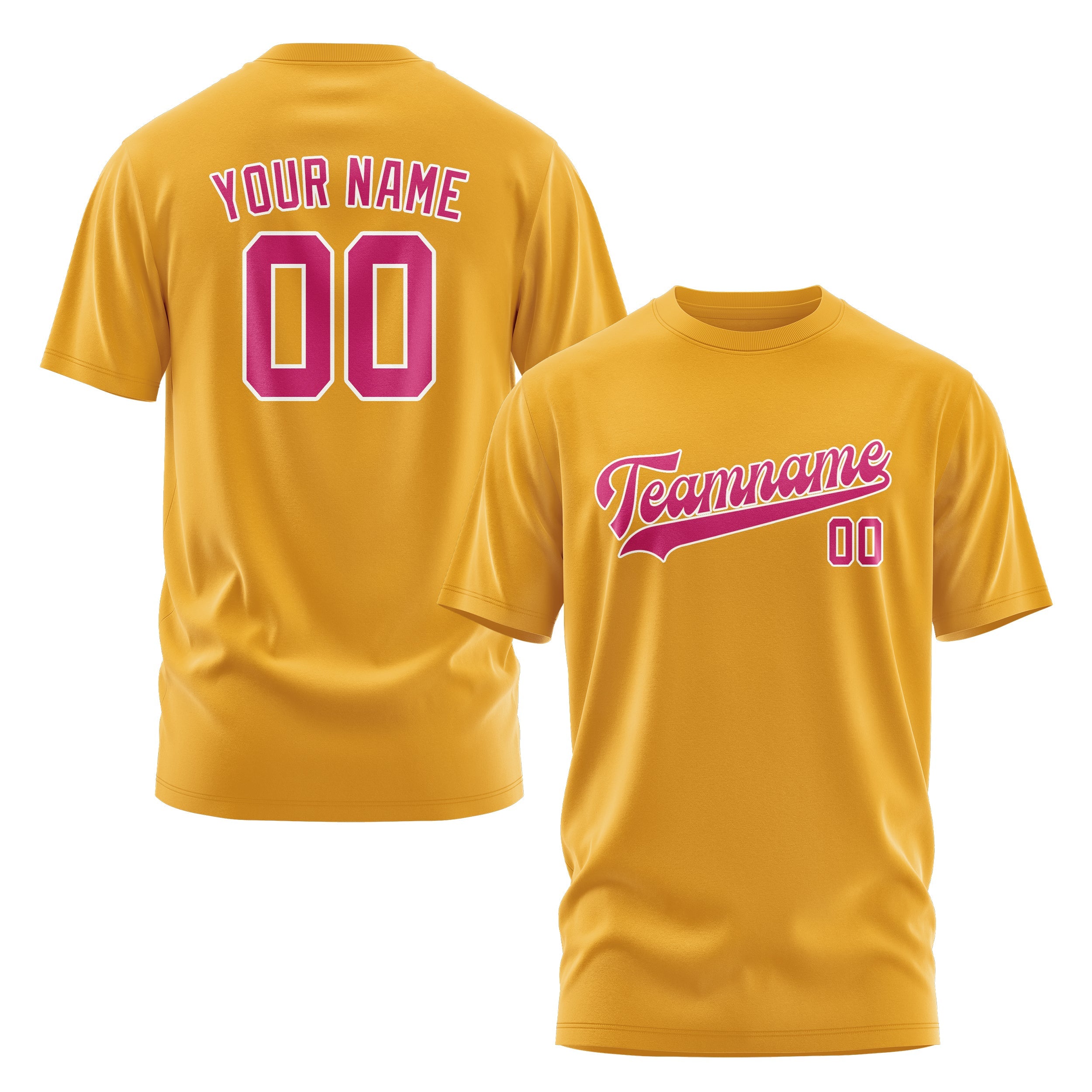 Custom Yellow Pink T-Shirt
