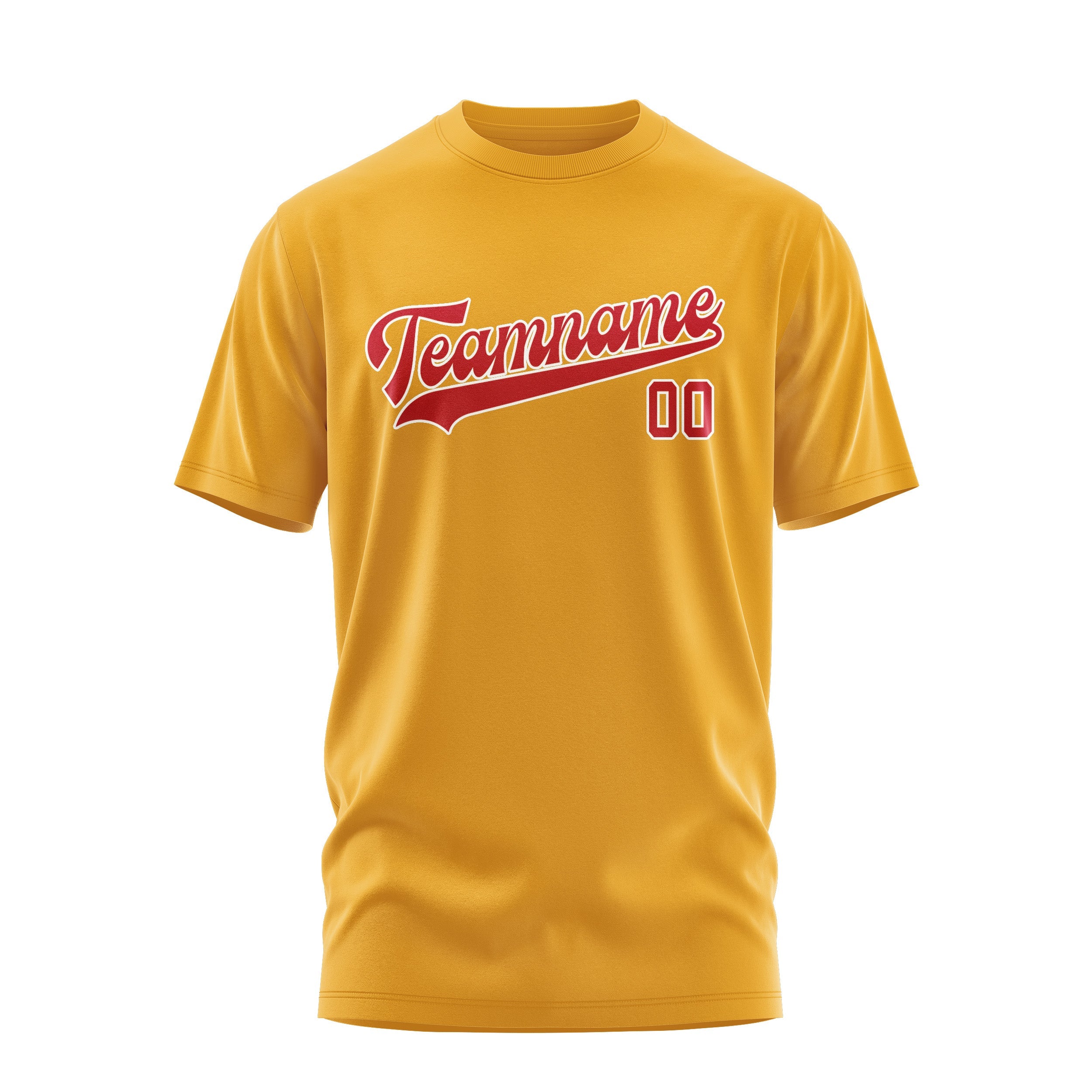 Custom Yellow Red T-Shirt