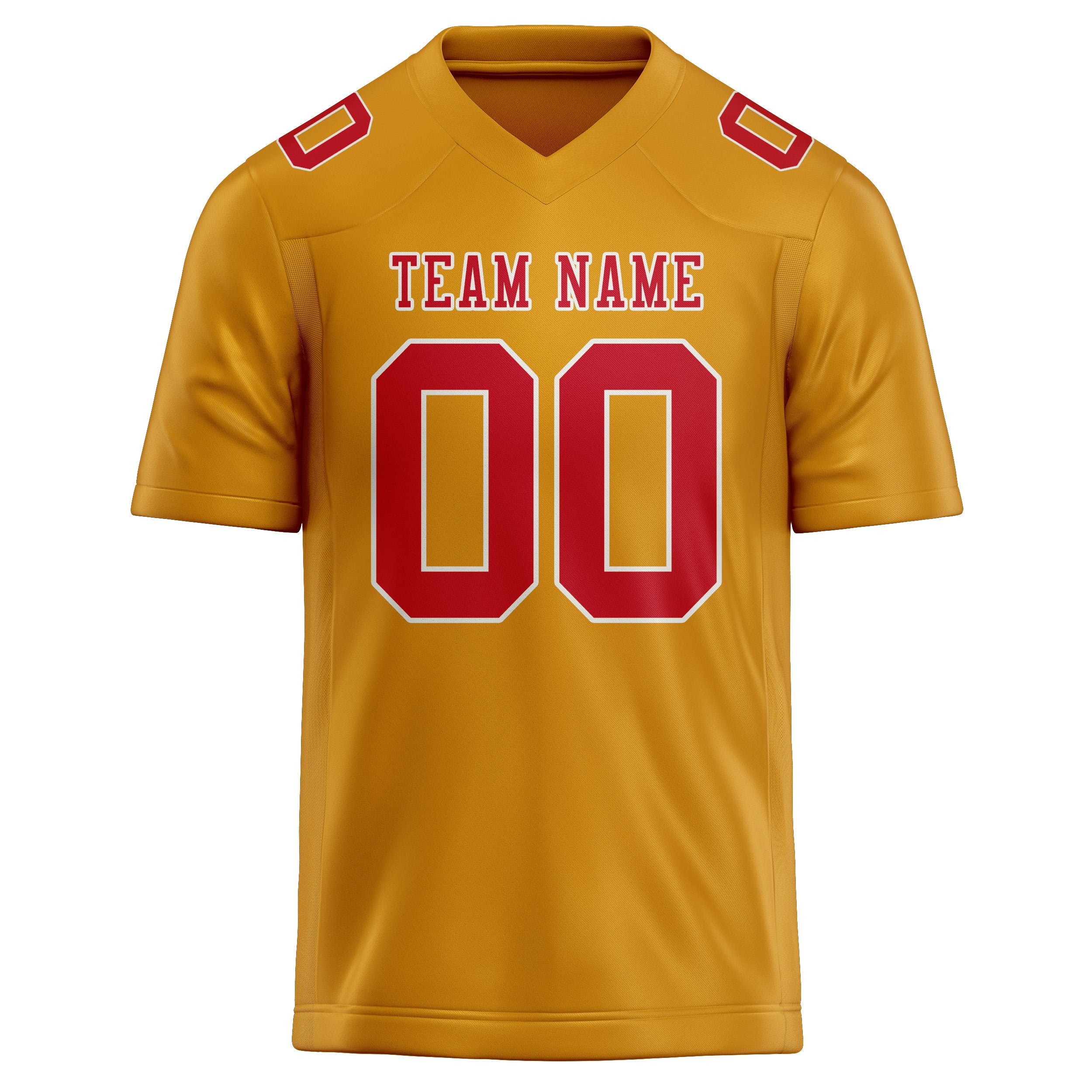 Custom Yellow Red Football Jersey