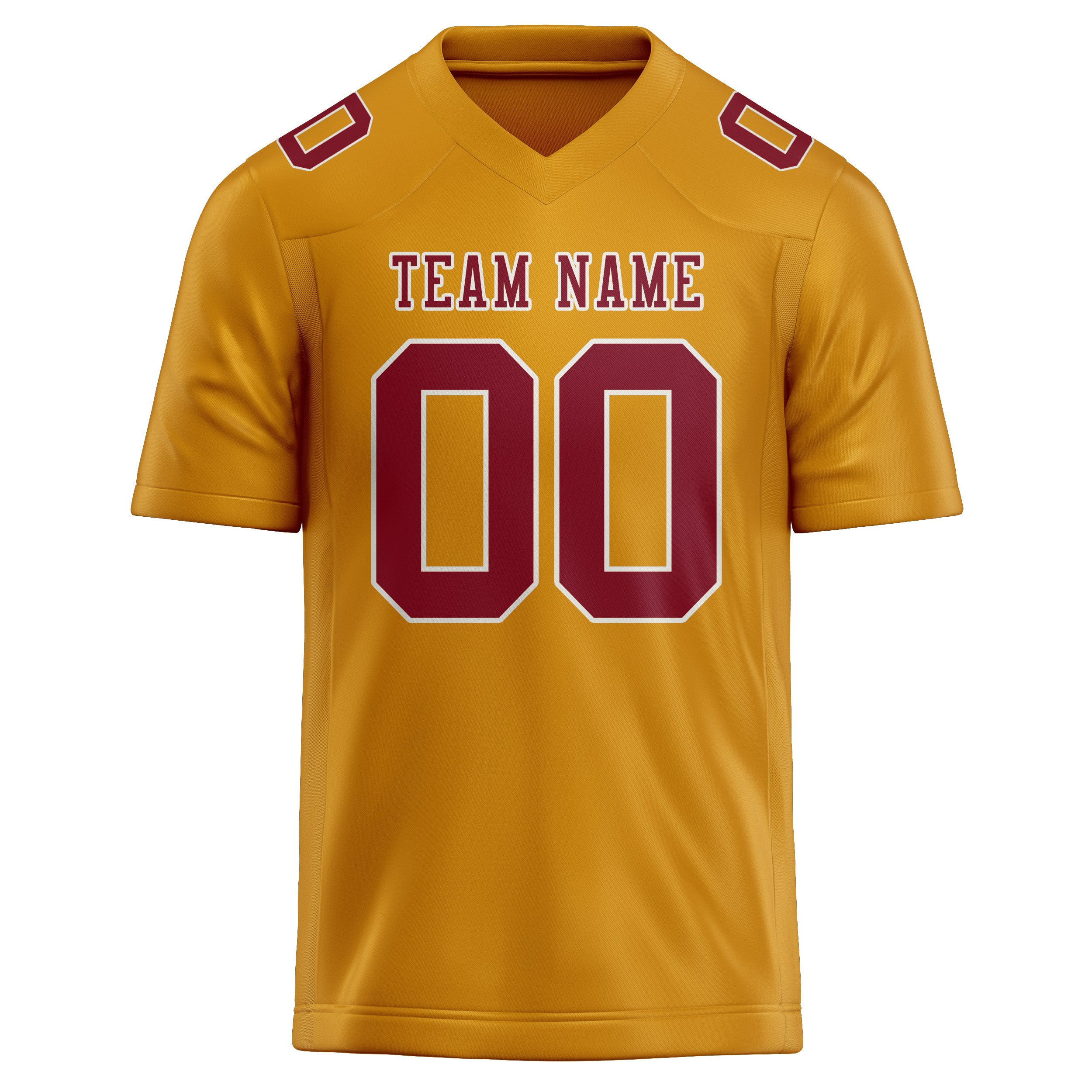 Custom Yellow Crimson Red Football Jersey