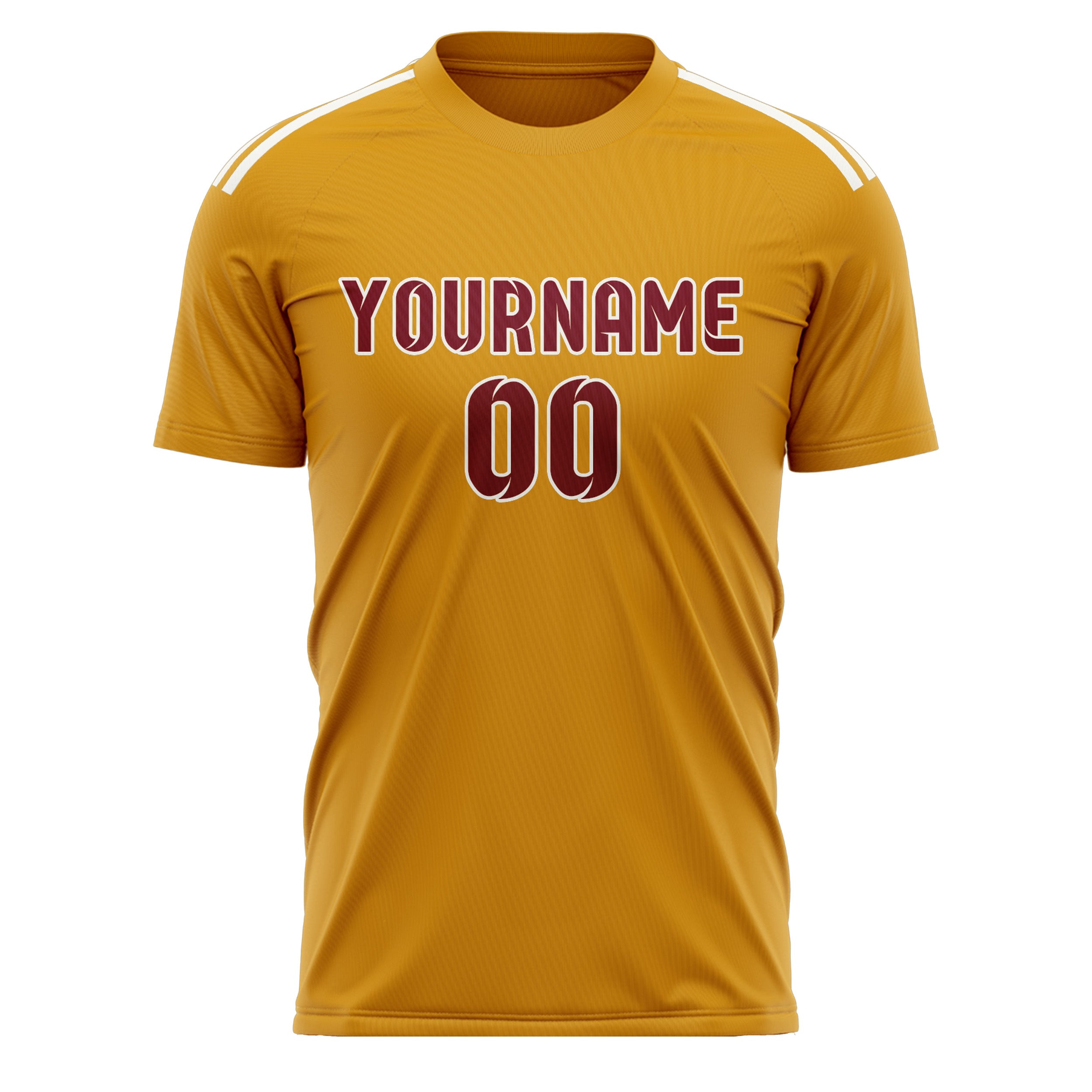Custom Yellow Crimson Red Soccer Jersey
