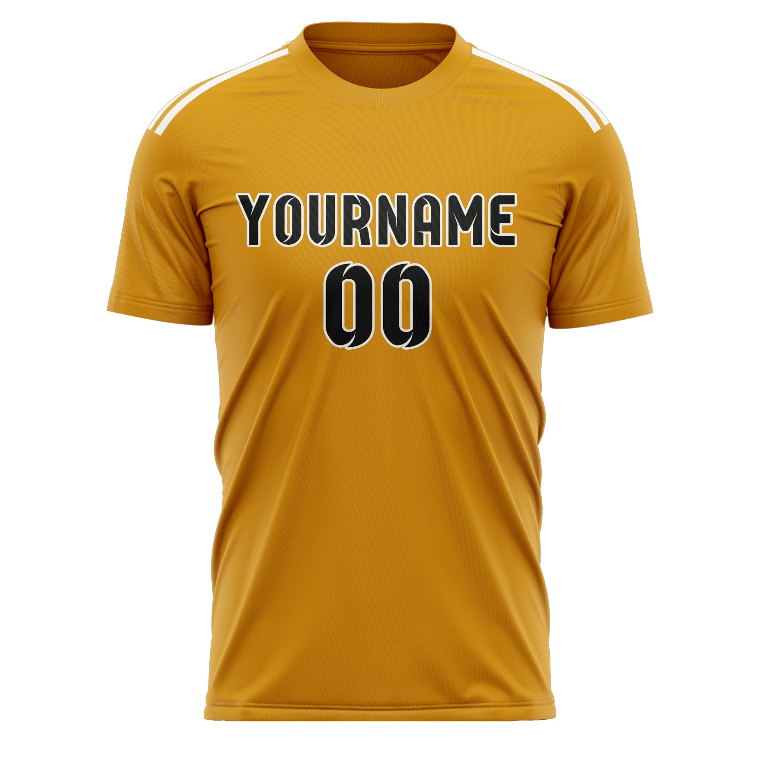 Custom Yellow Black Soccer Jersey