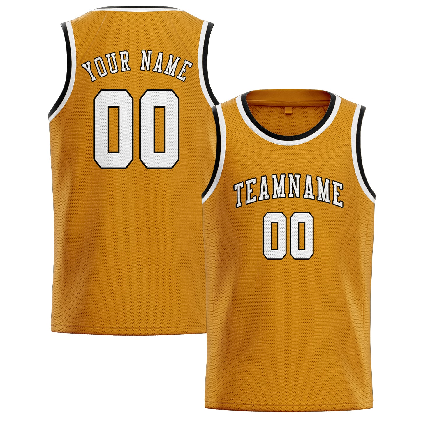 Custom Yellow White Basketball Jersey