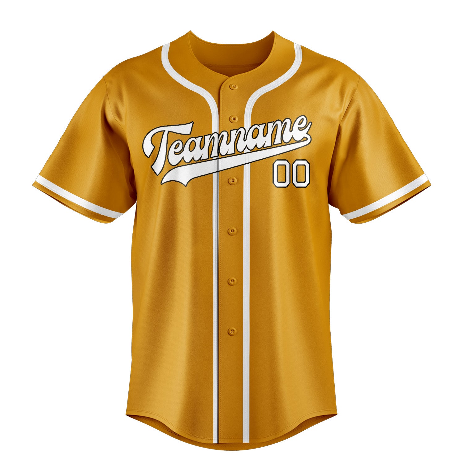 Custom Yellow White Baseball Jersey
