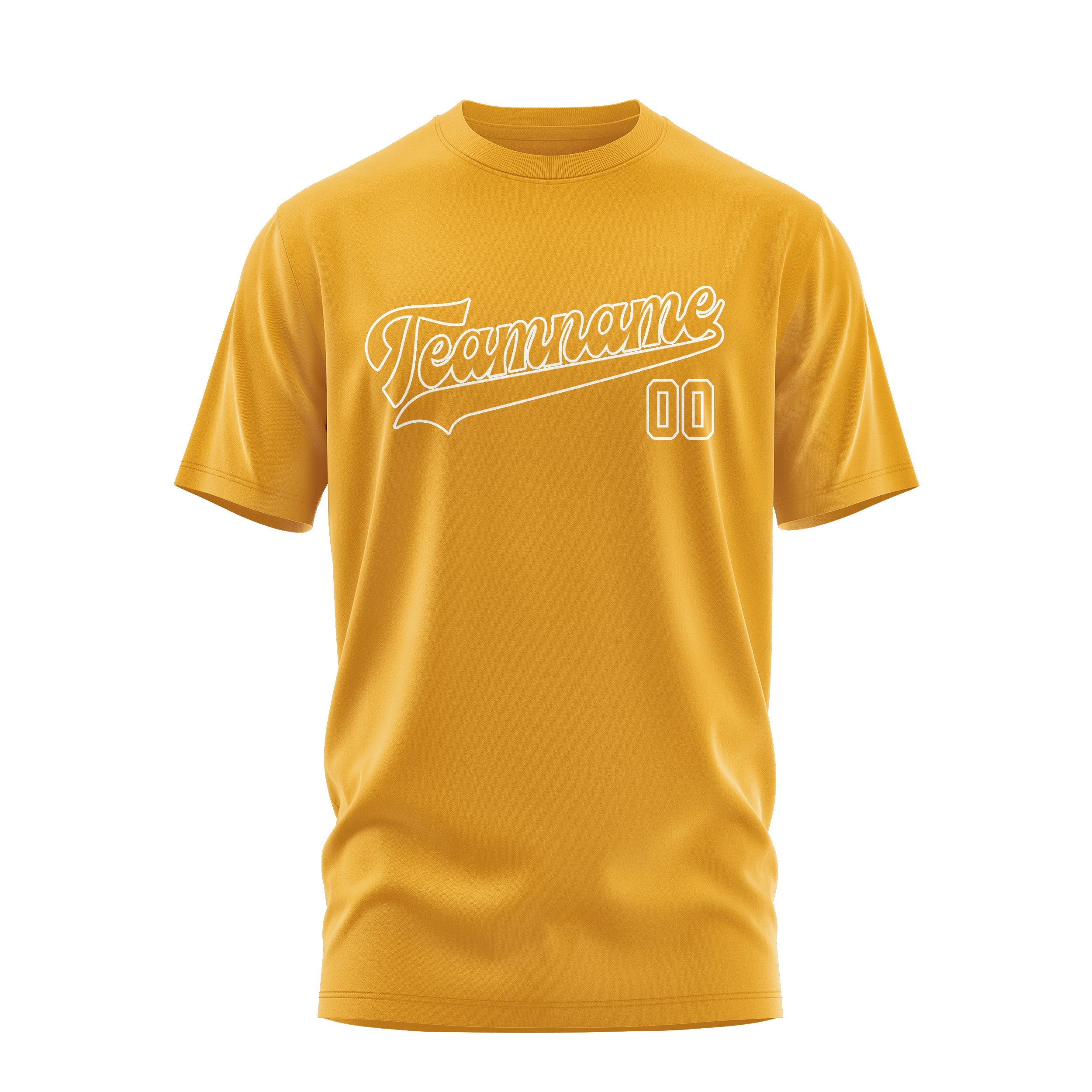 Custom Yellow Yellow T-Shirt