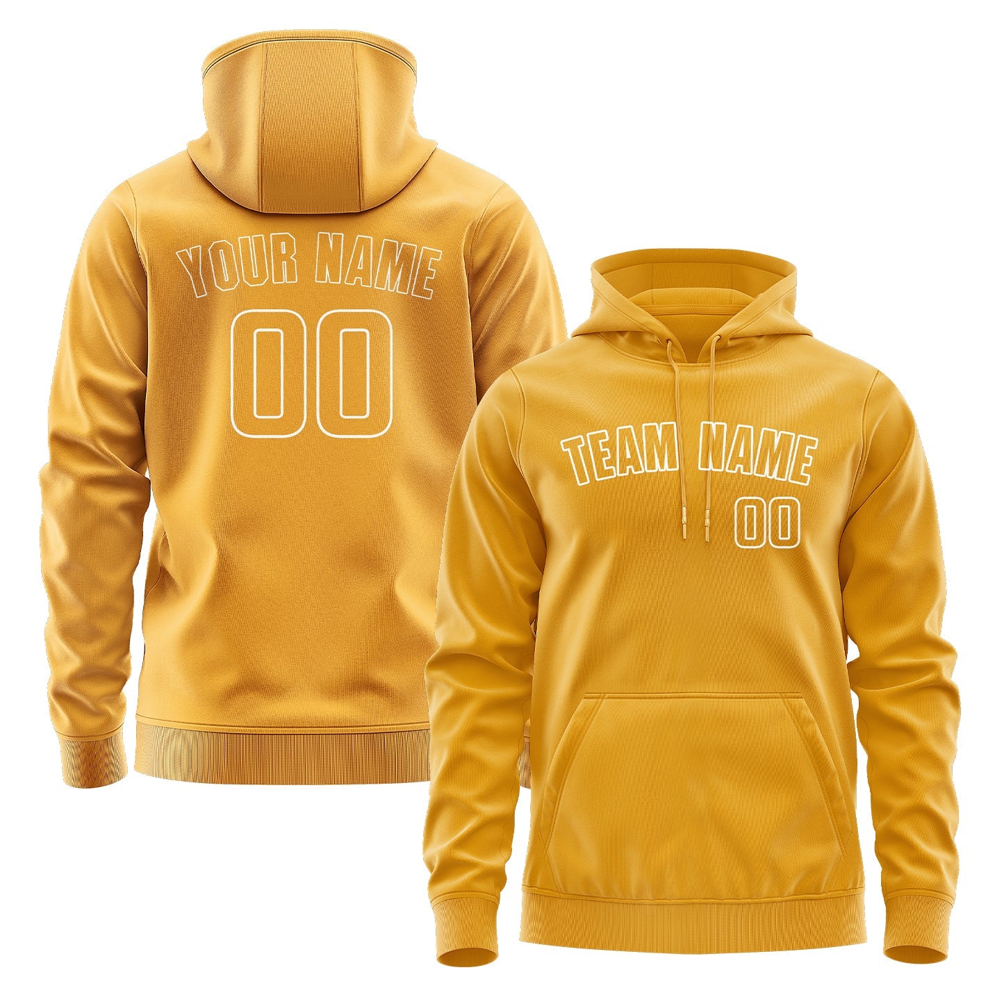 Custom Yellow Yellow Hoodie
