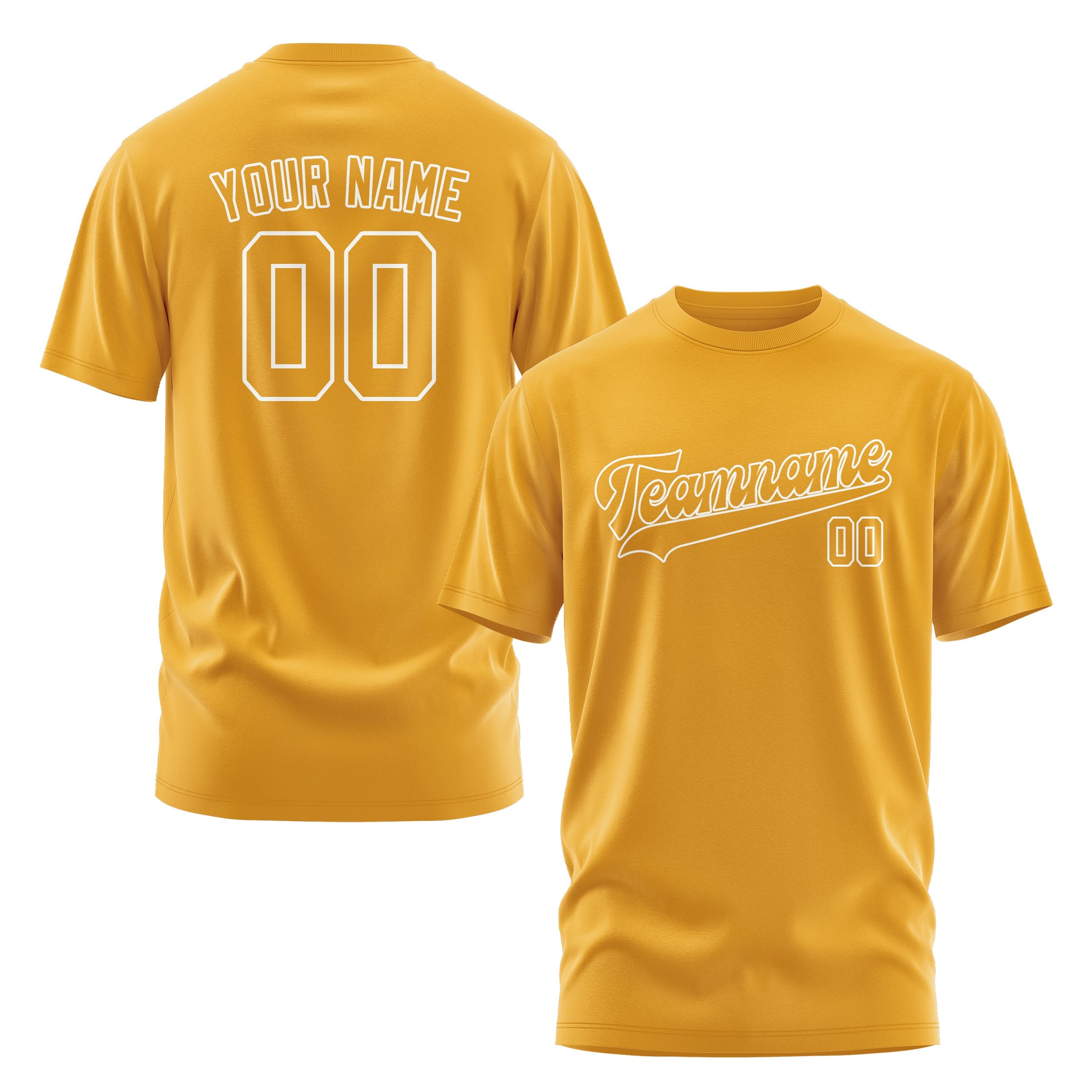 Custom Yellow Yellow T-Shirt
