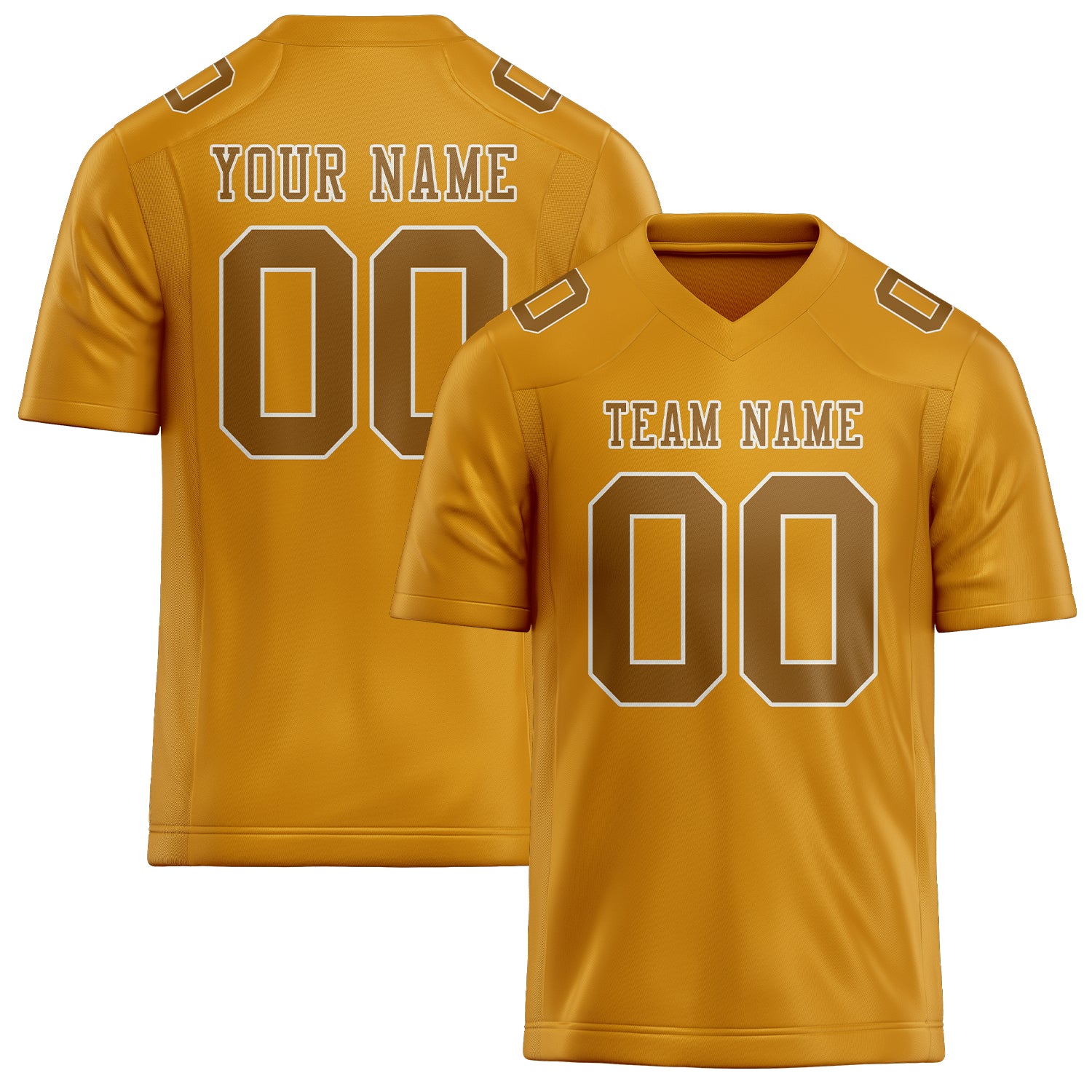 Custom Yellow Khaki Football Jersey