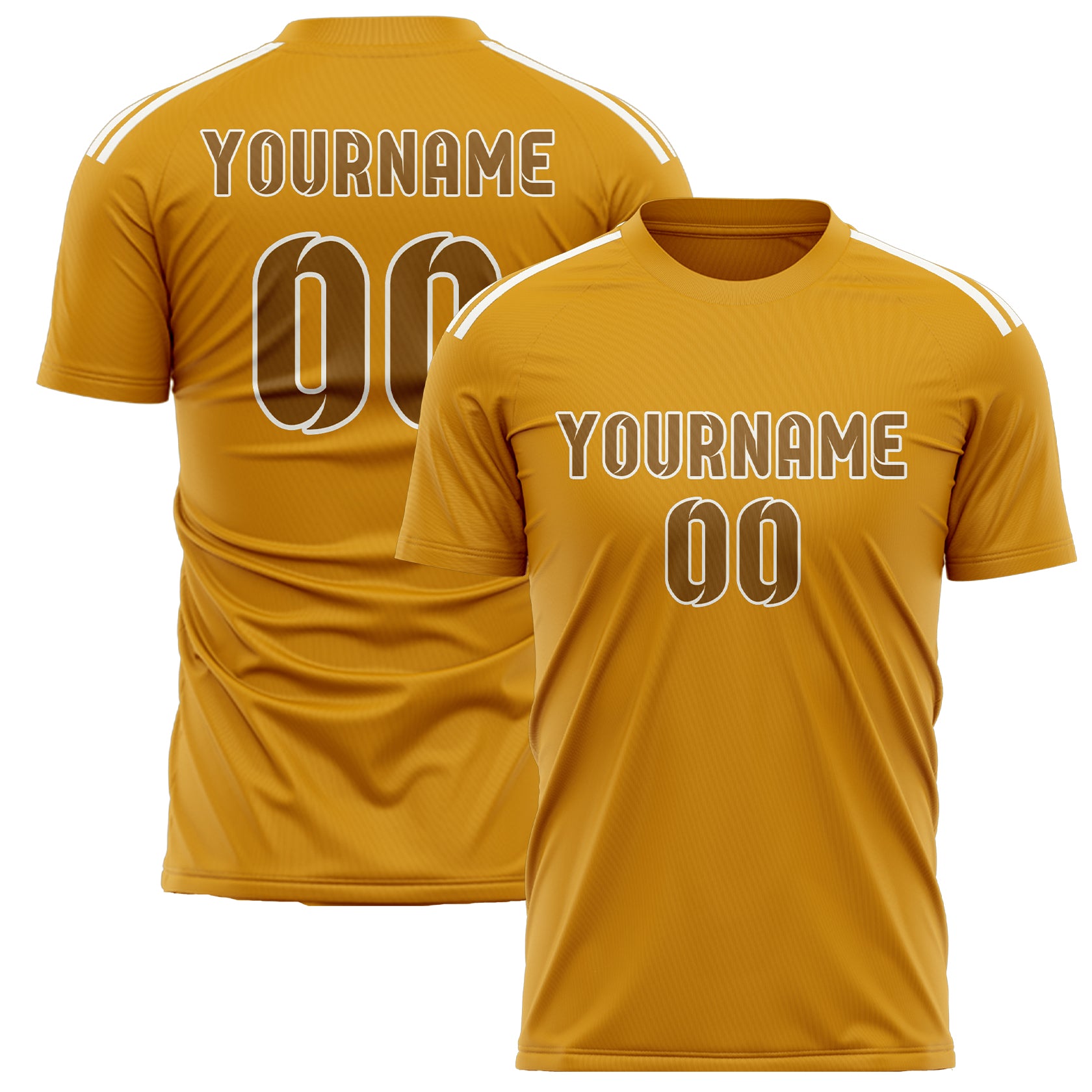 Custom Yellow Khaki Soccer Jersey